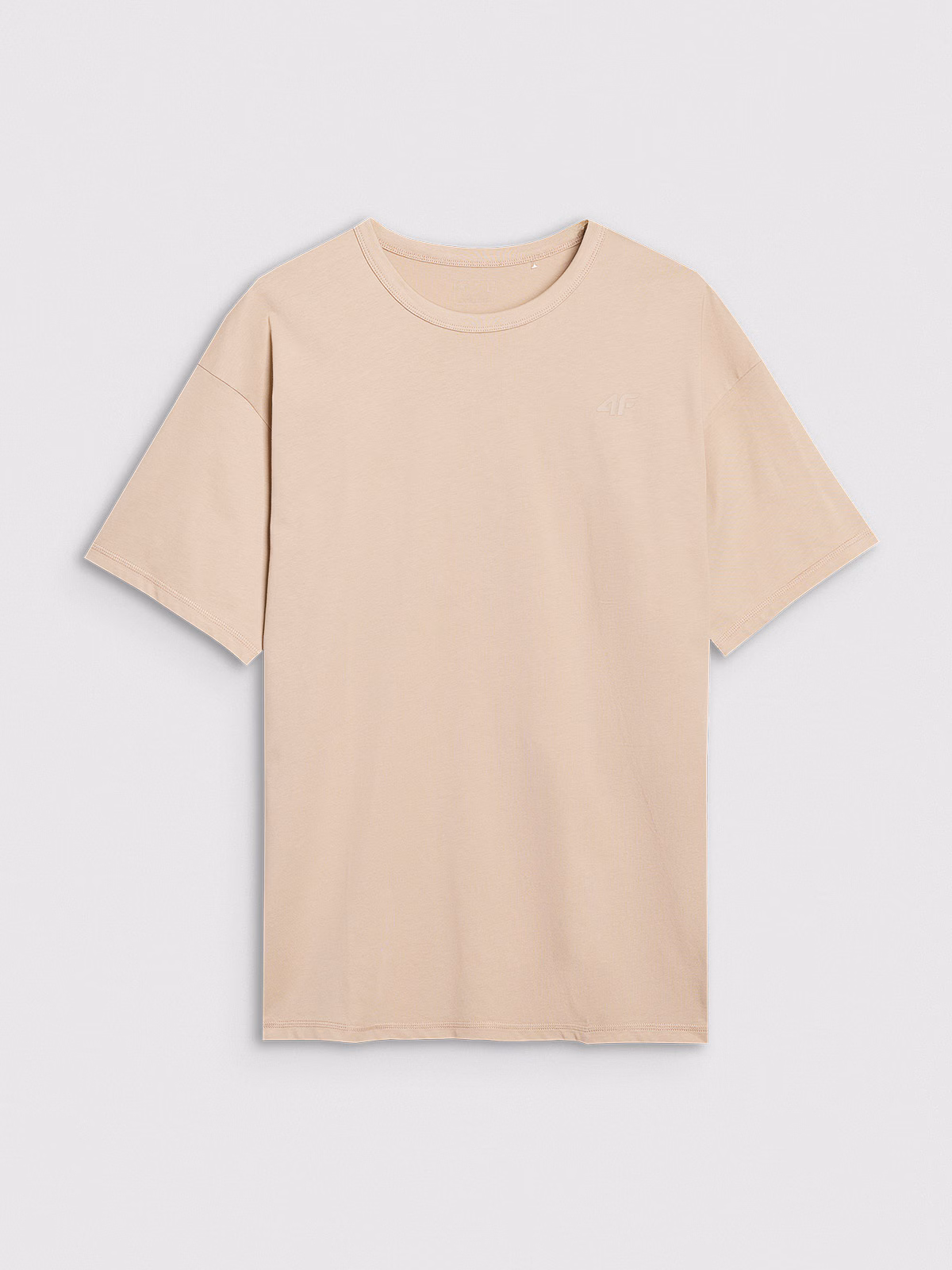 T-shirt oversize gładki męski - czarny