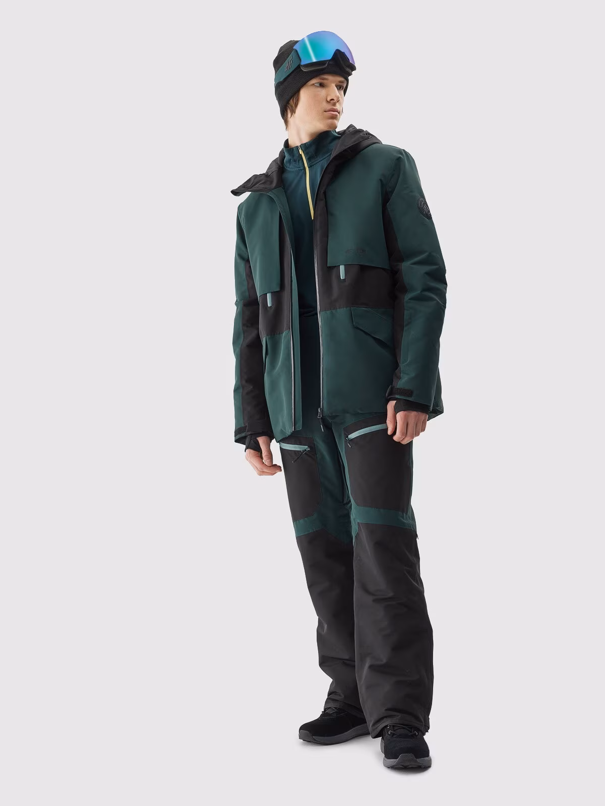 Kurtka snowboardowa membrana 10000 męska - zielona