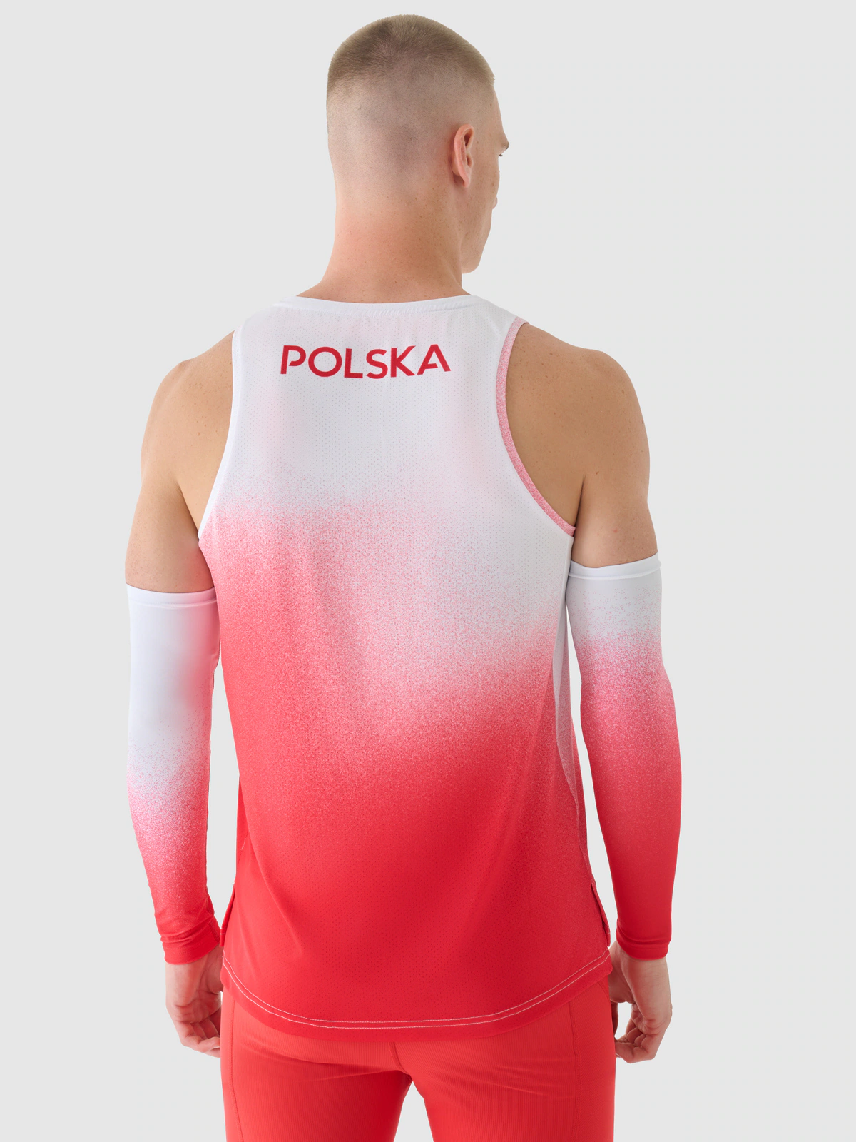 Rękawki sprinterskie uniseks 4F x PZLA - czerwone