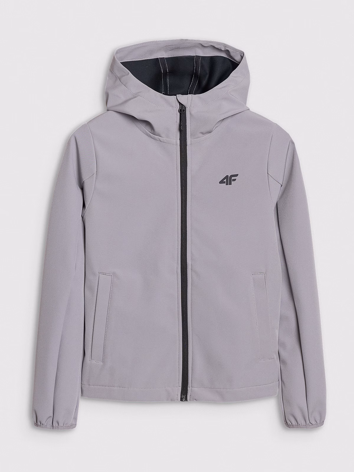 Kurtka softshell wiatroodporna membrana 5000 chłopięca - czarna