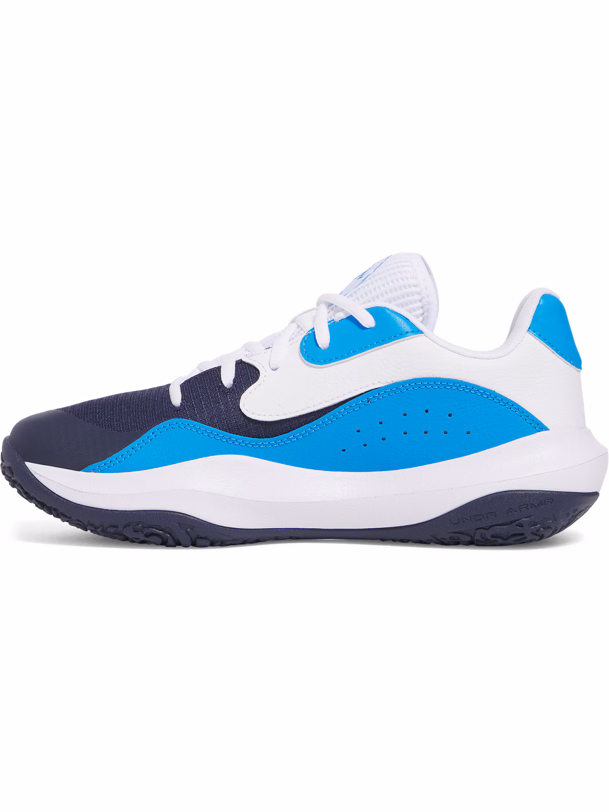 Buty do koszykówki uniseks Under Armour UA Lockdown 7 Low - niebieskie