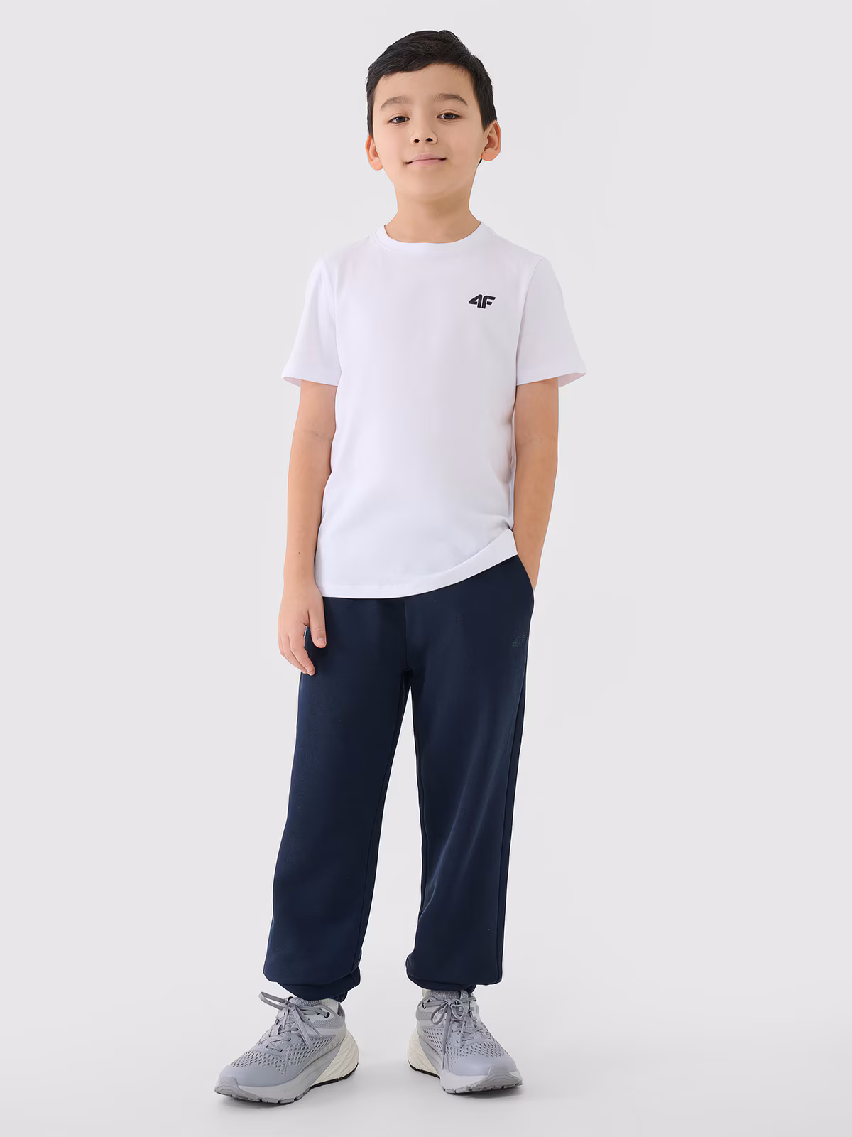 T-shirt regular gładki chłopięcy - czerwony