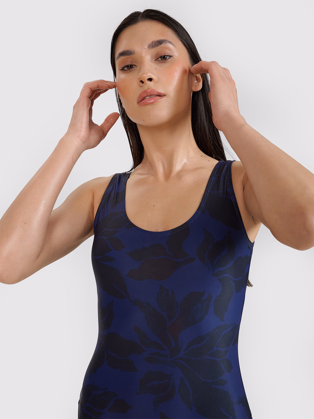 Kostium kąpielowy jednoczęściowy damski - fioletowy