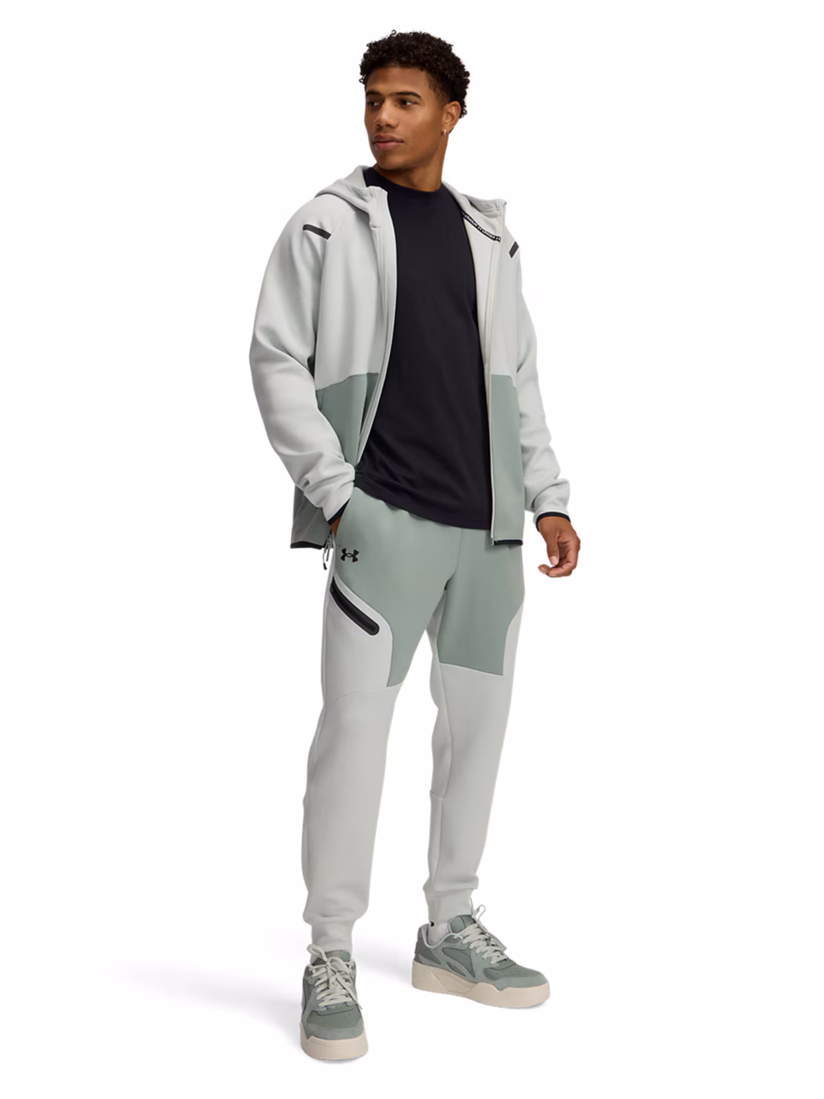 Spodnie dresowe męskie Under Armour UA Unstoppable Flc Jgr Eu - brązowe