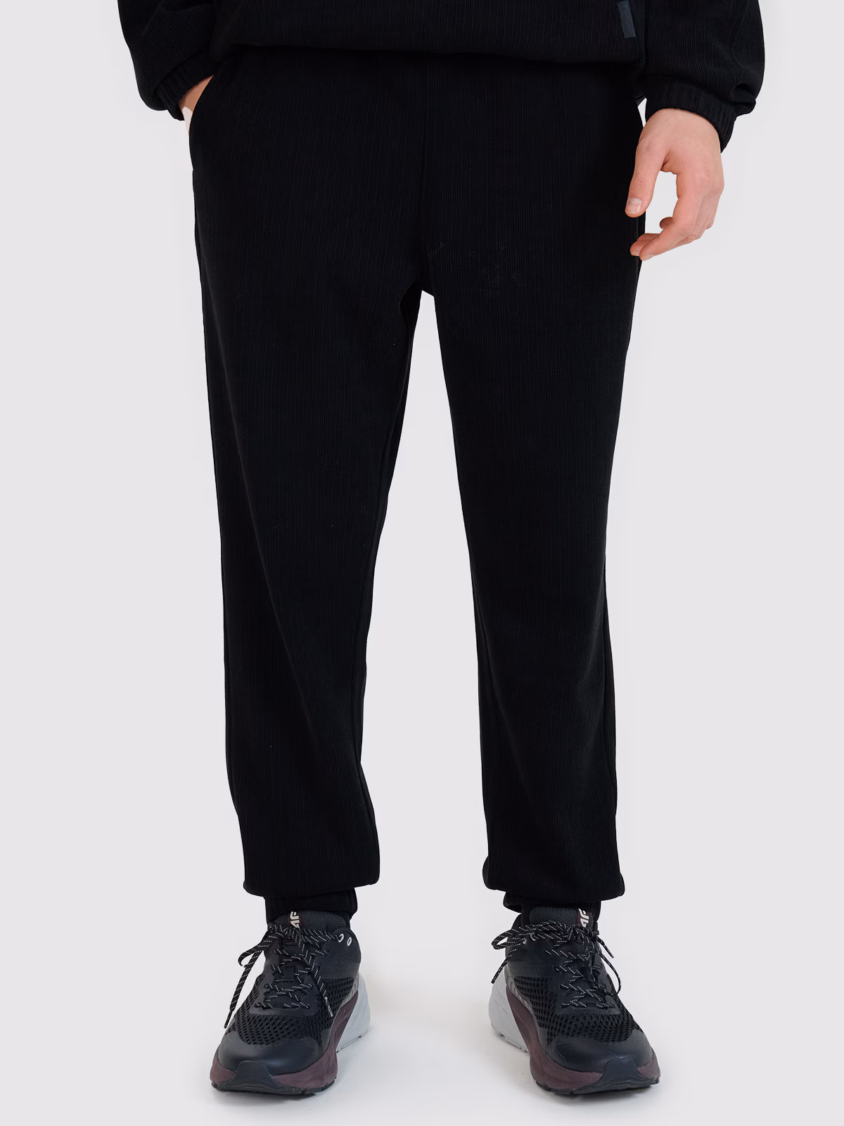 Spodnie dresowe joggery męskie - czarne