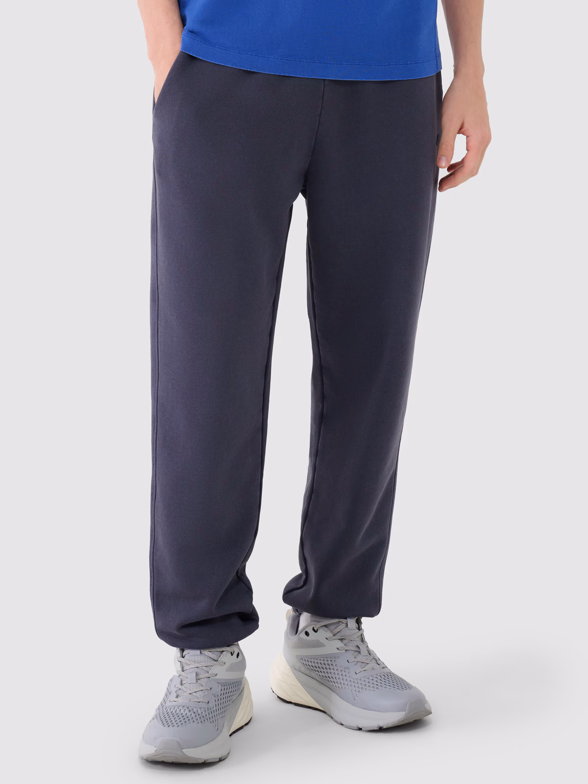 Spodnie dresowe joggery męskie - szare