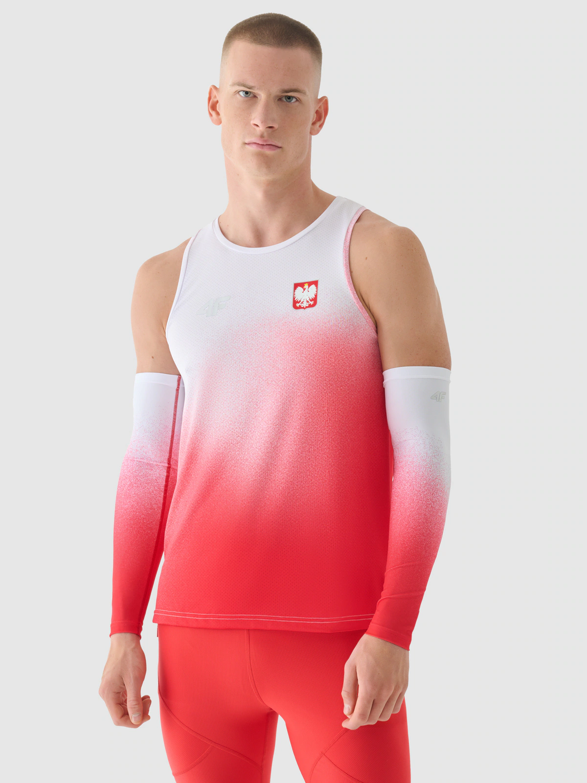Rękawki sprinterskie uniseks 4F x PZLA - czerwone