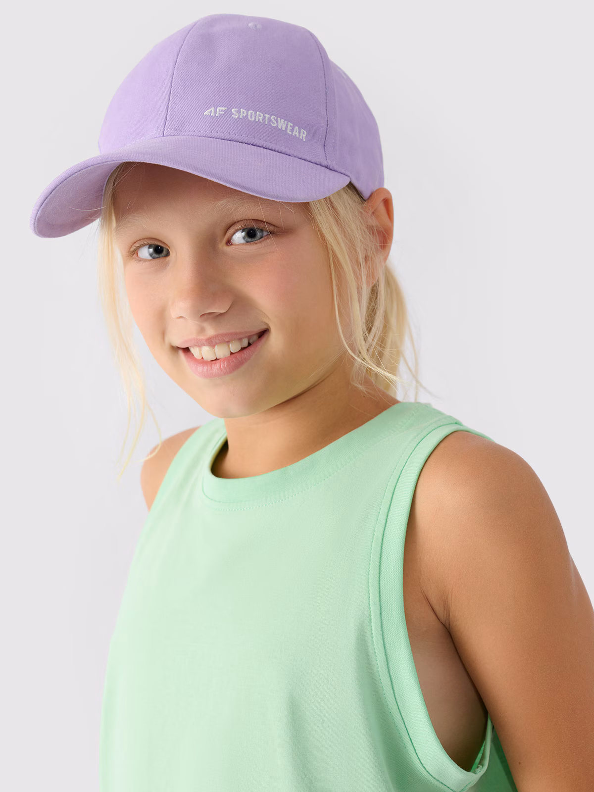 Crop top oversize dziewczęcy - zielony