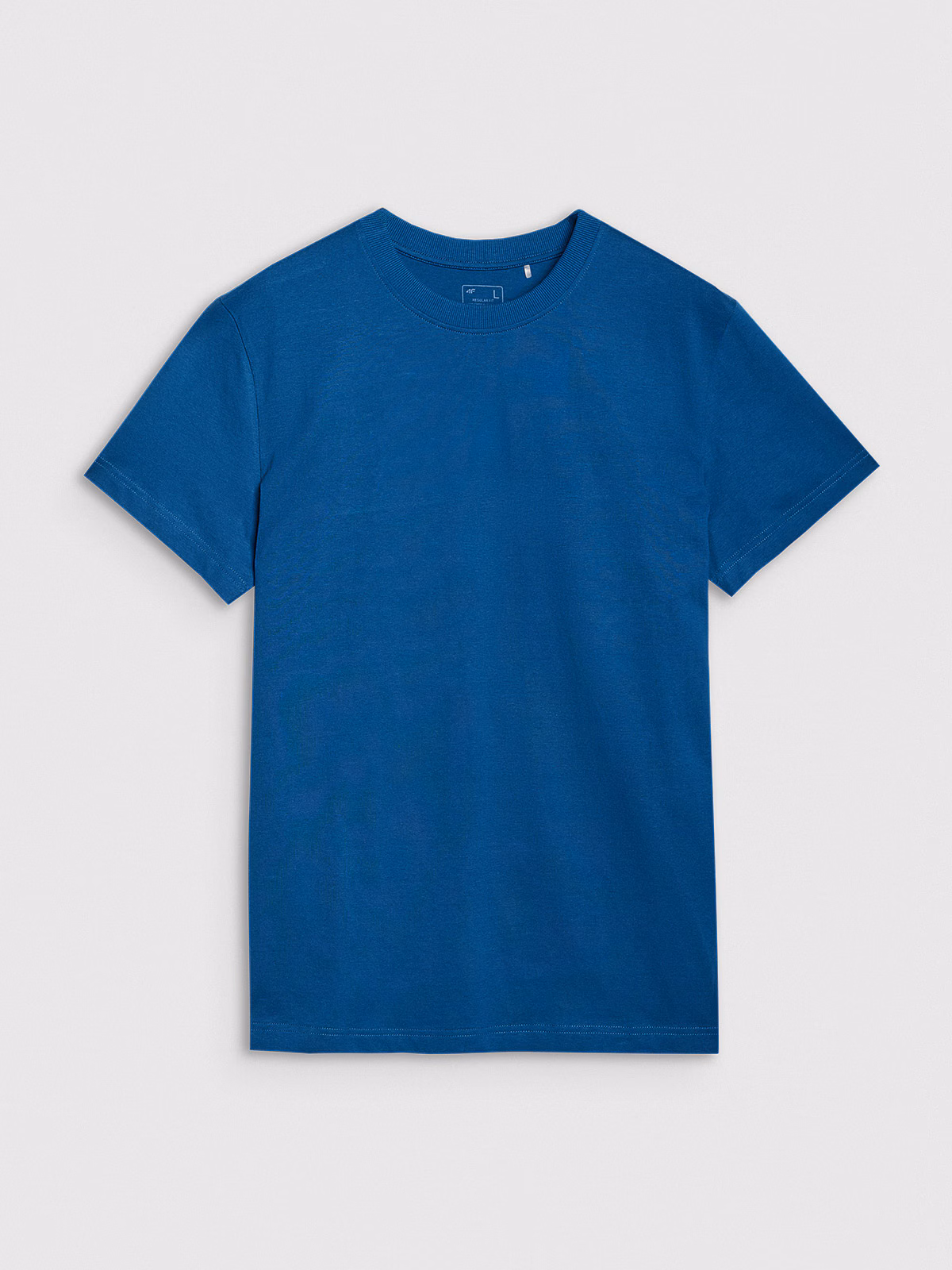 T-shirt regular z nadrukiem męski - beżowy