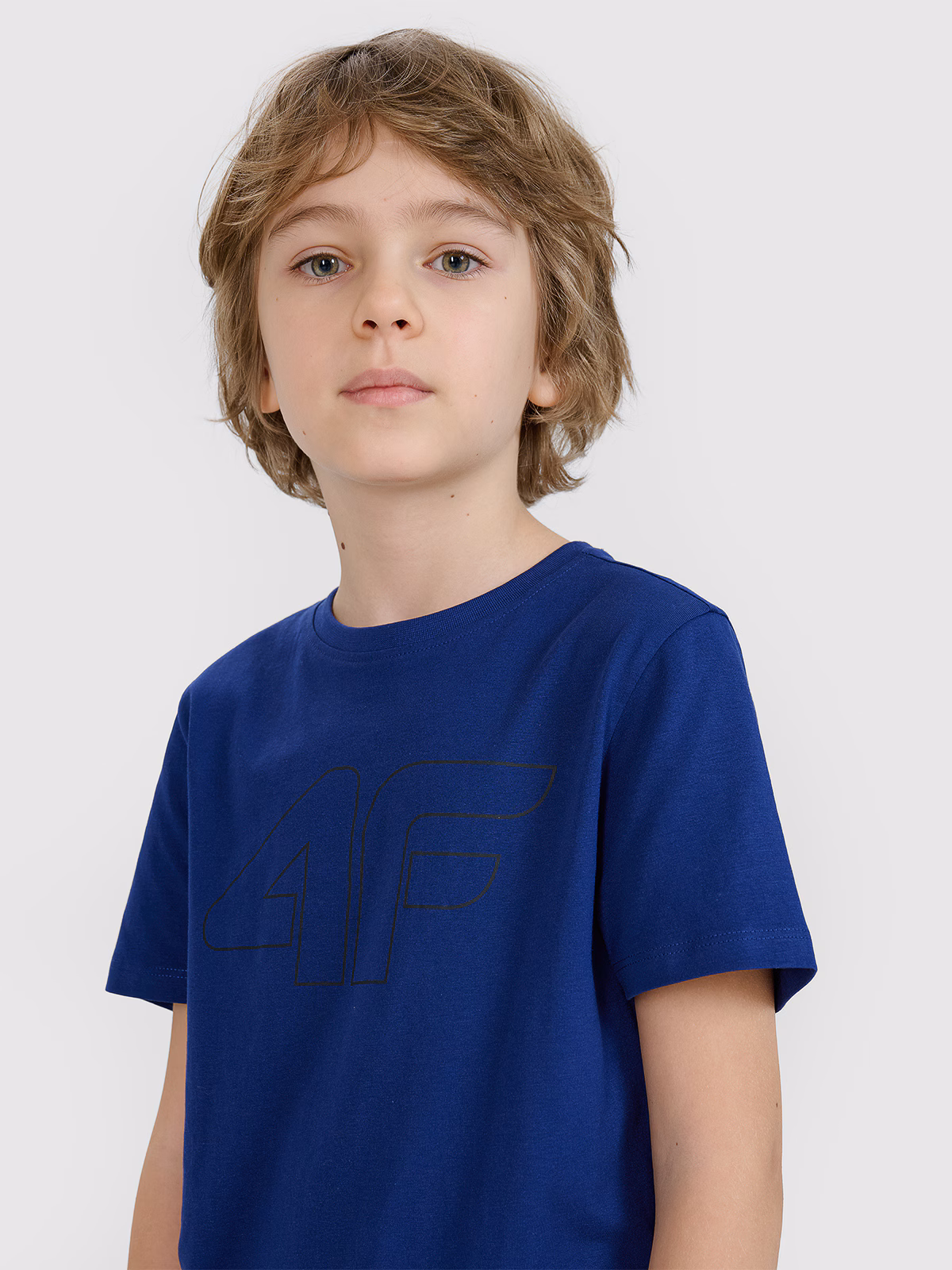 T-shirt z nadrukiem chłopięcy - turkusowy