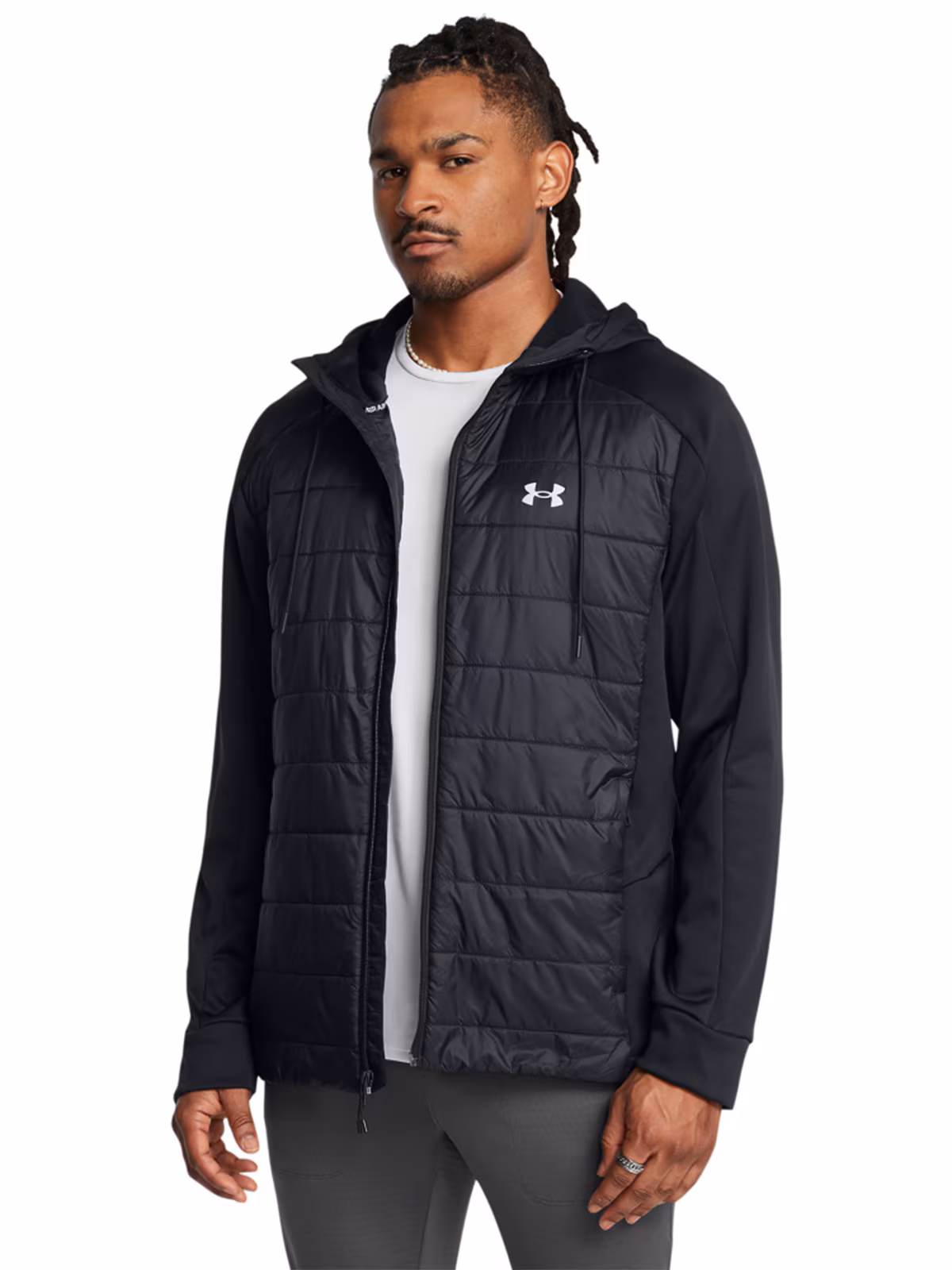 Kurtka treningowa męska Under Armour Armour Fleece Swacket - szara