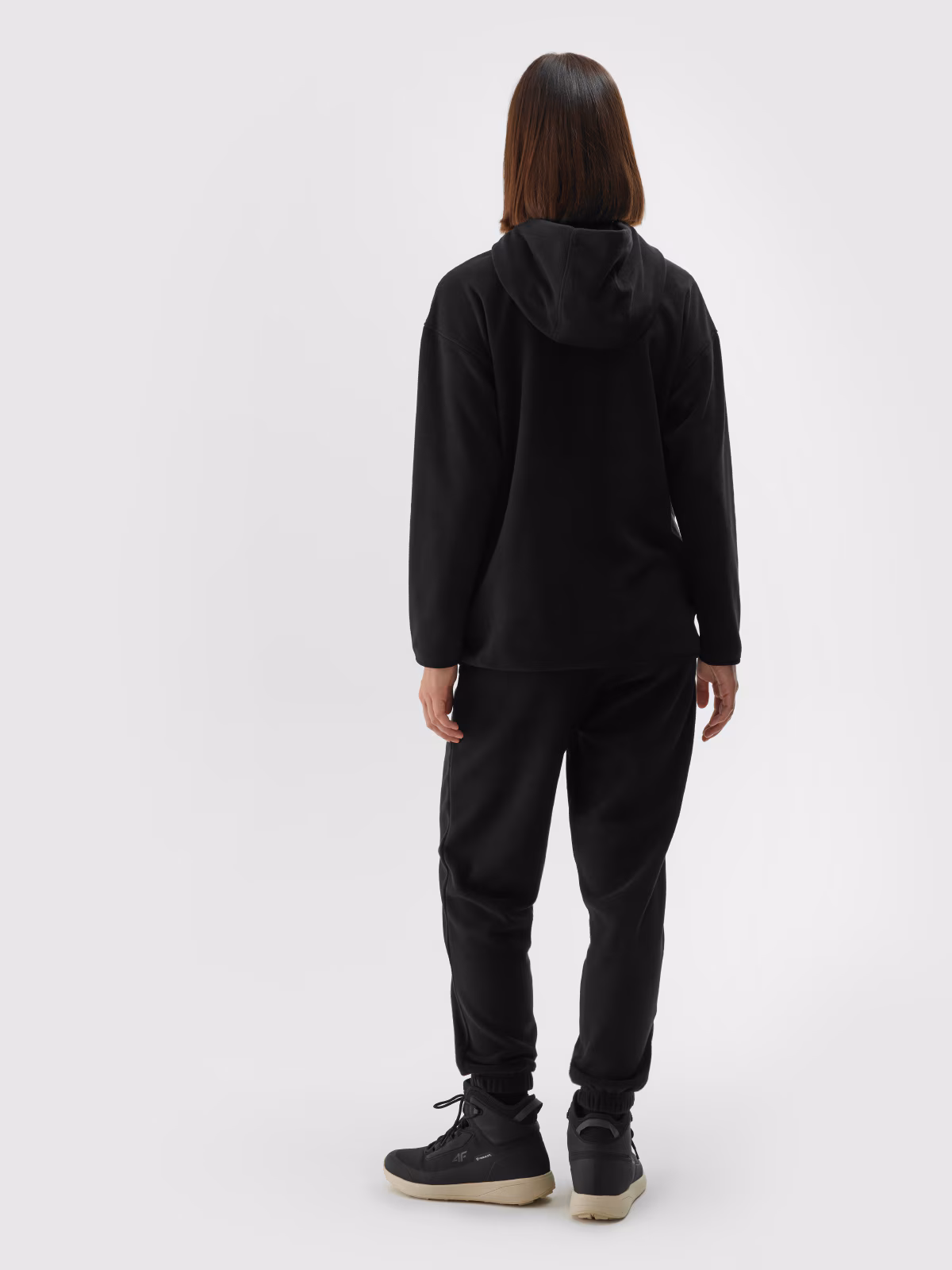 Spodnie dresowe polarowe damskie - czarne