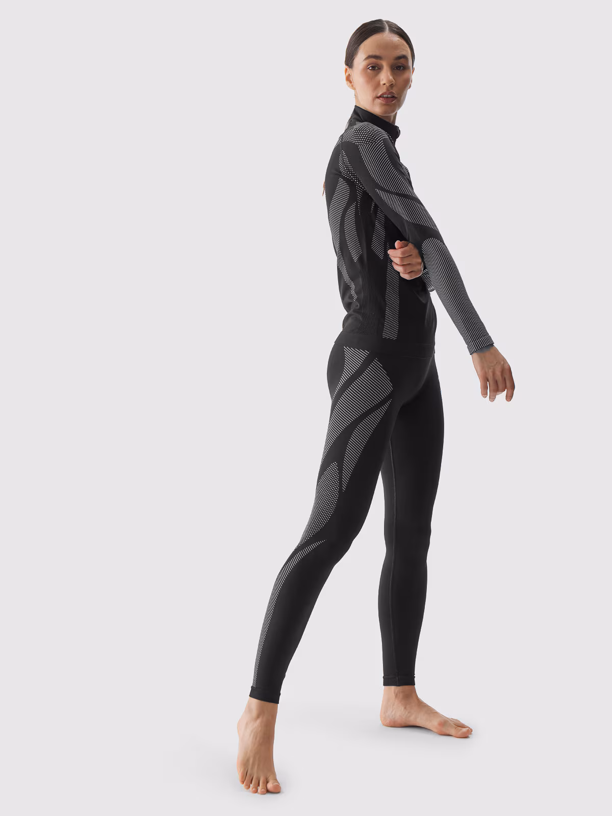 Bielizna termoaktywna bezszwowa (dół) damska - fioletowa