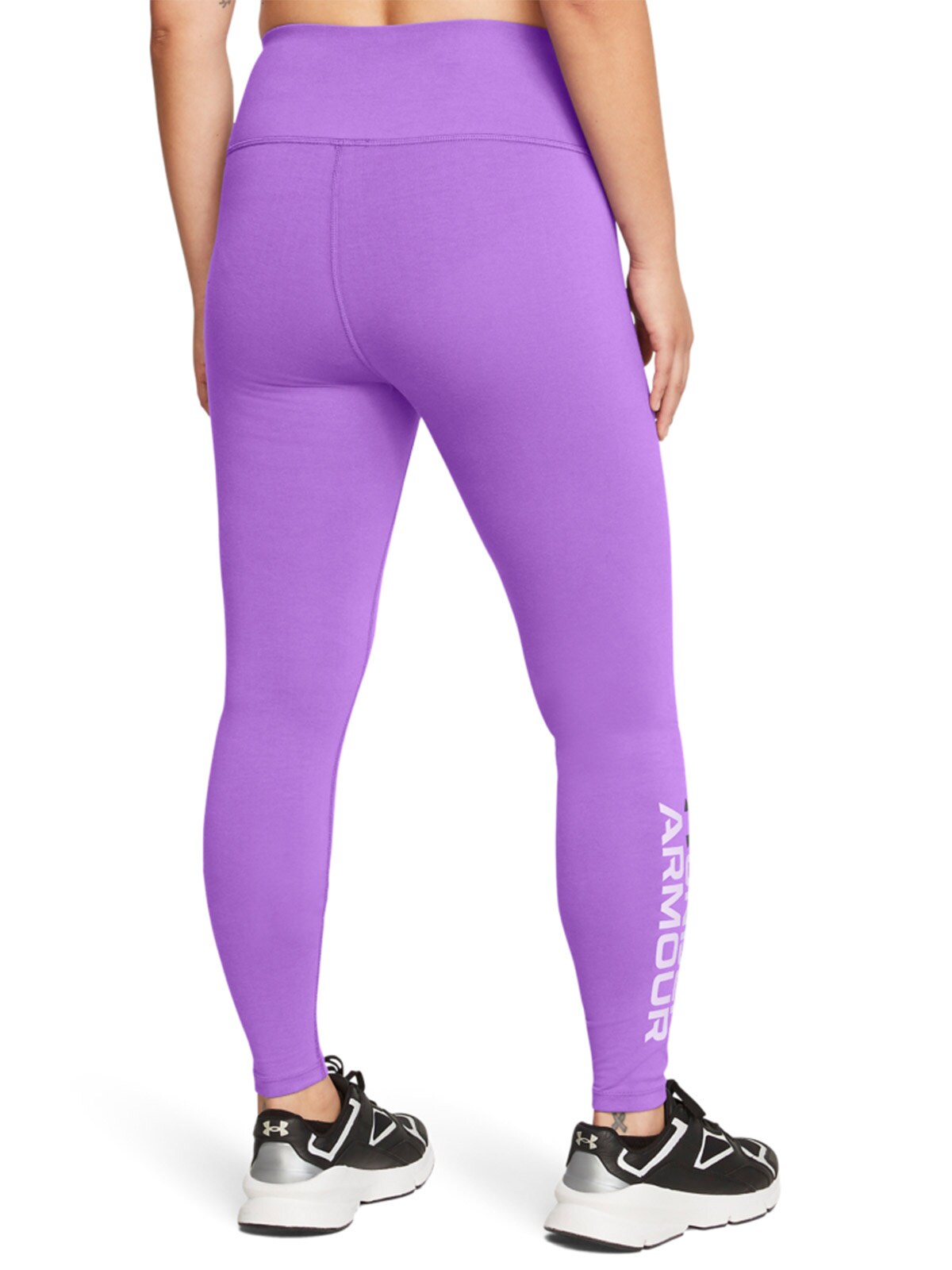 Legginsy dzianinowe damskie Under Armour Campus Graphic Legging - fioletowe