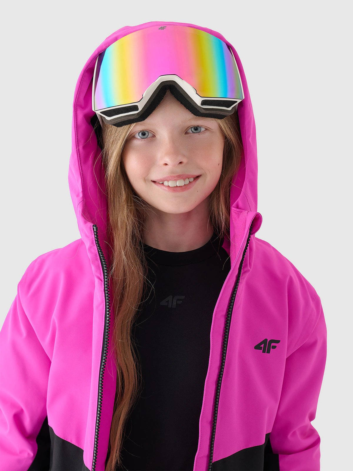 Kurtka narciarska membrana 5000 dziewczęca - różowa