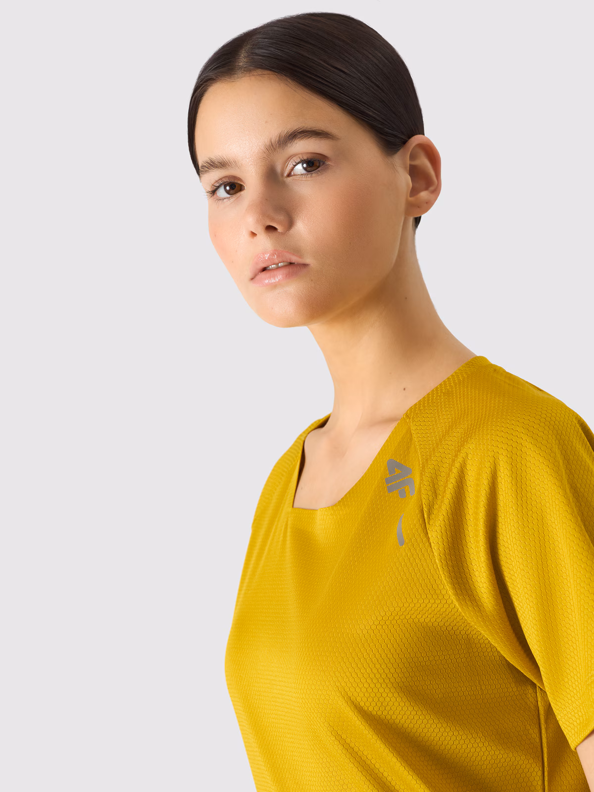 Koszulka rowerowa szybkoschnąca damska - żółta