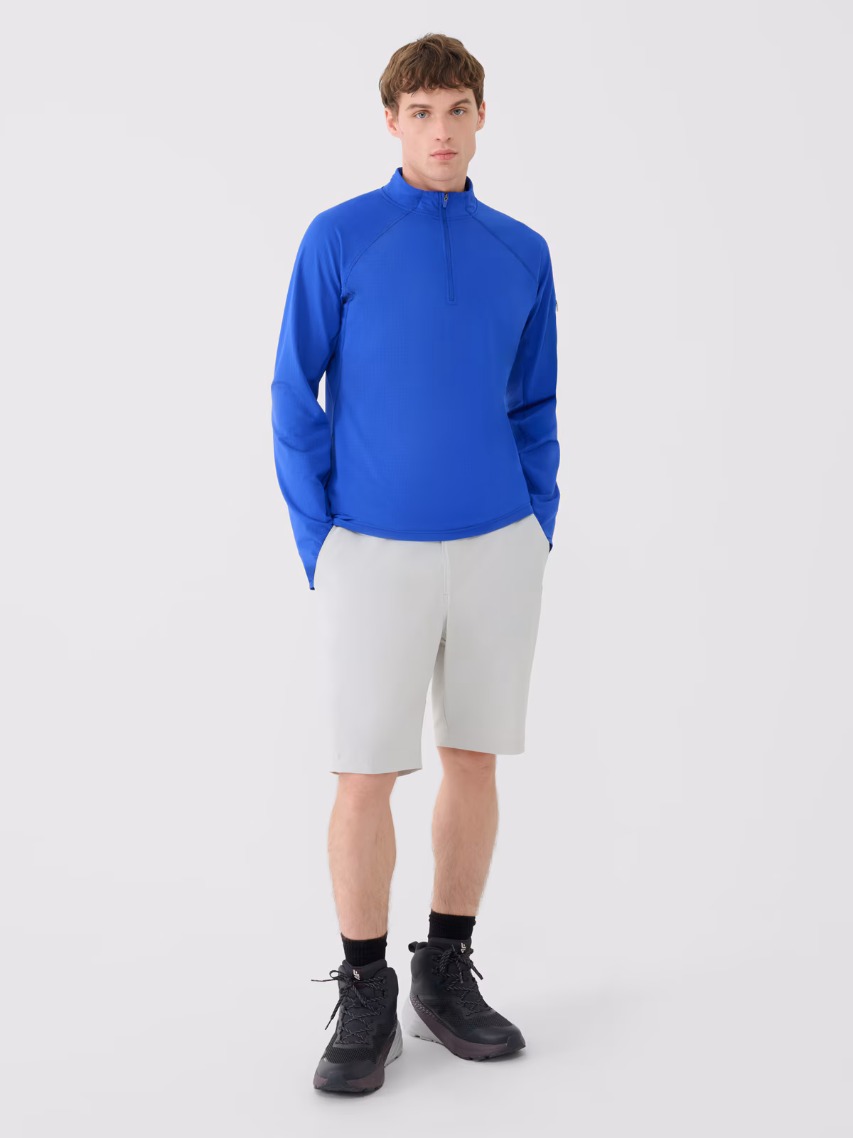 Bluza trekkingowa szybkoschnąca męska - szara