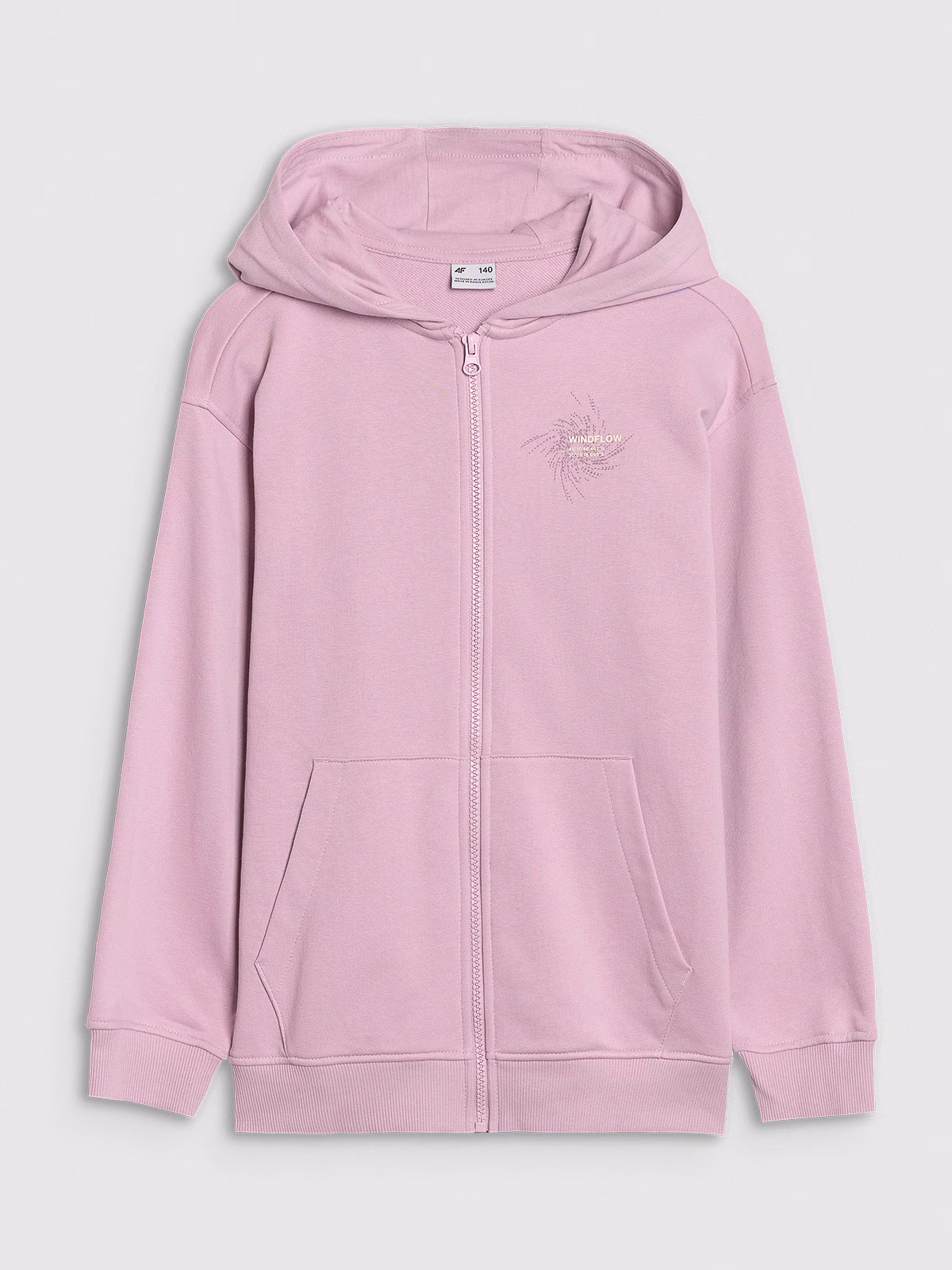 Bluza dresowa rozpinana z kapturem dziewczęca - szara