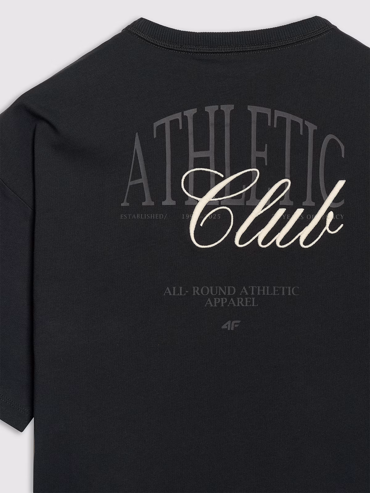 T-shirt oversize z nadrukiem damski - fioletowy