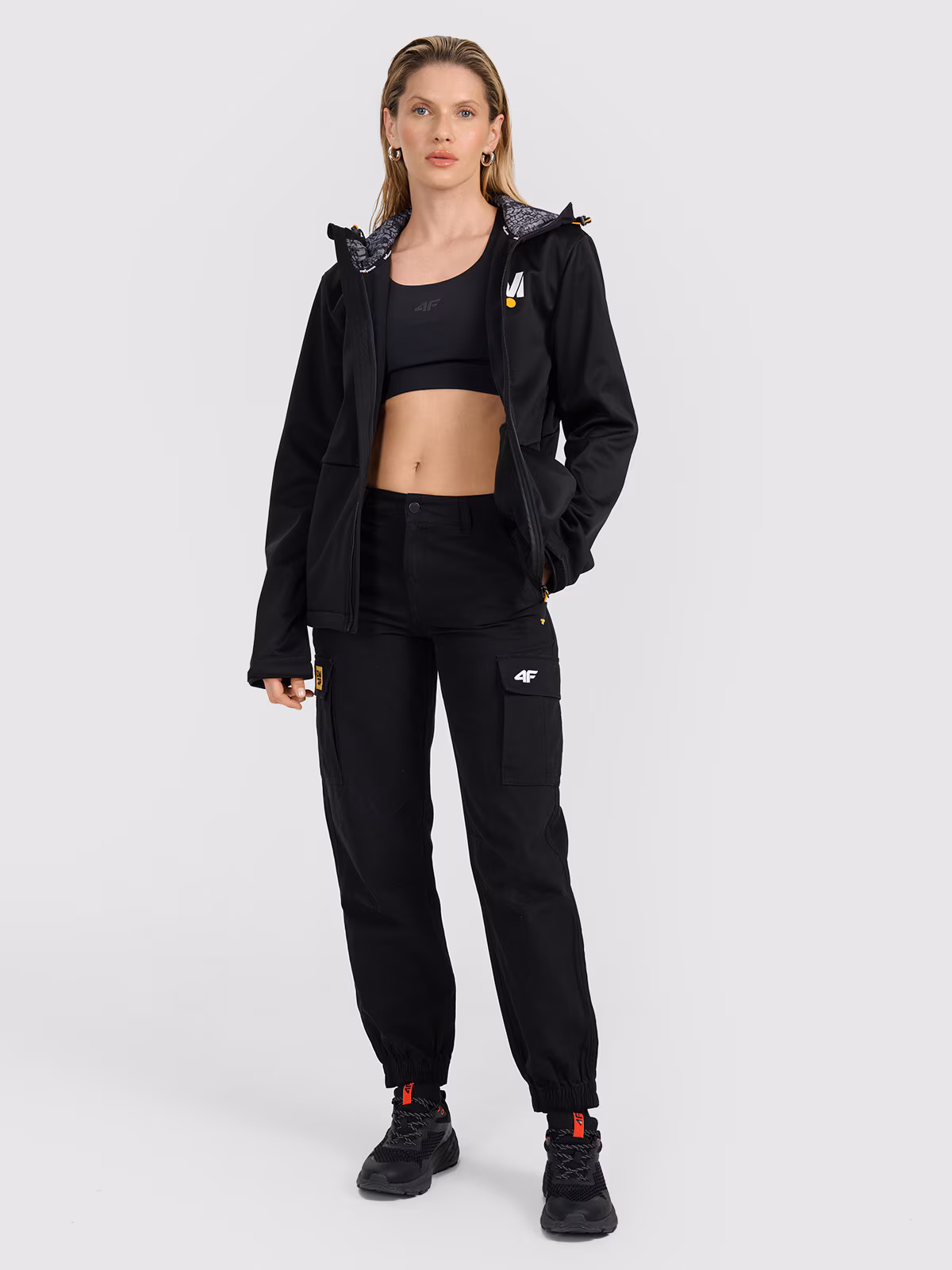 Kurtka softshell wiatroodporna membrana 5000 uniseks 4F x Drift Masters - czarna