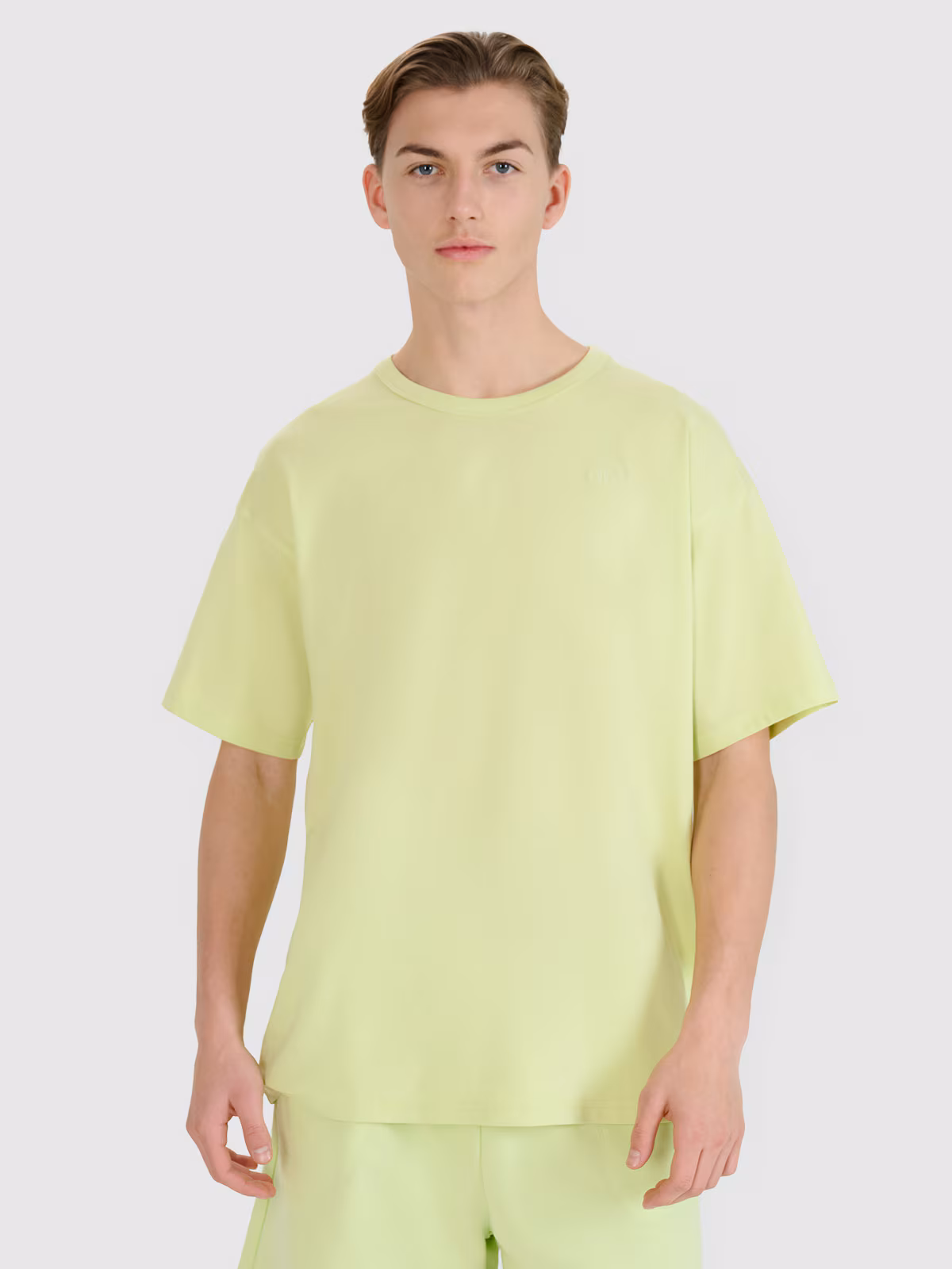 T-shirt oversize gładki uniseks - szary