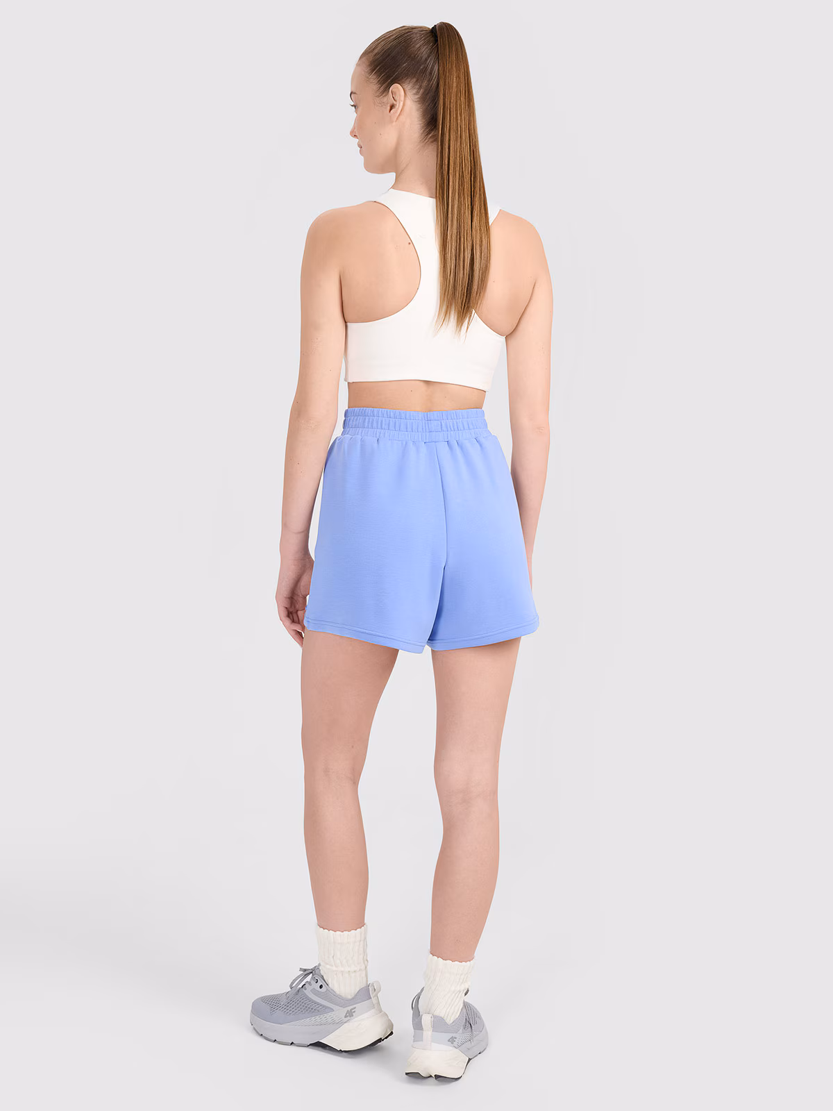 Spodenki dresowe z modalem damskie - niebieskie