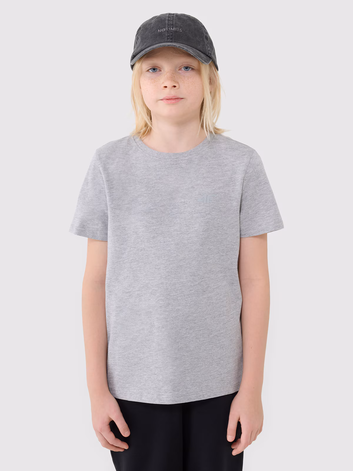 T-shirt regular gładki chłopięcy - czerwony