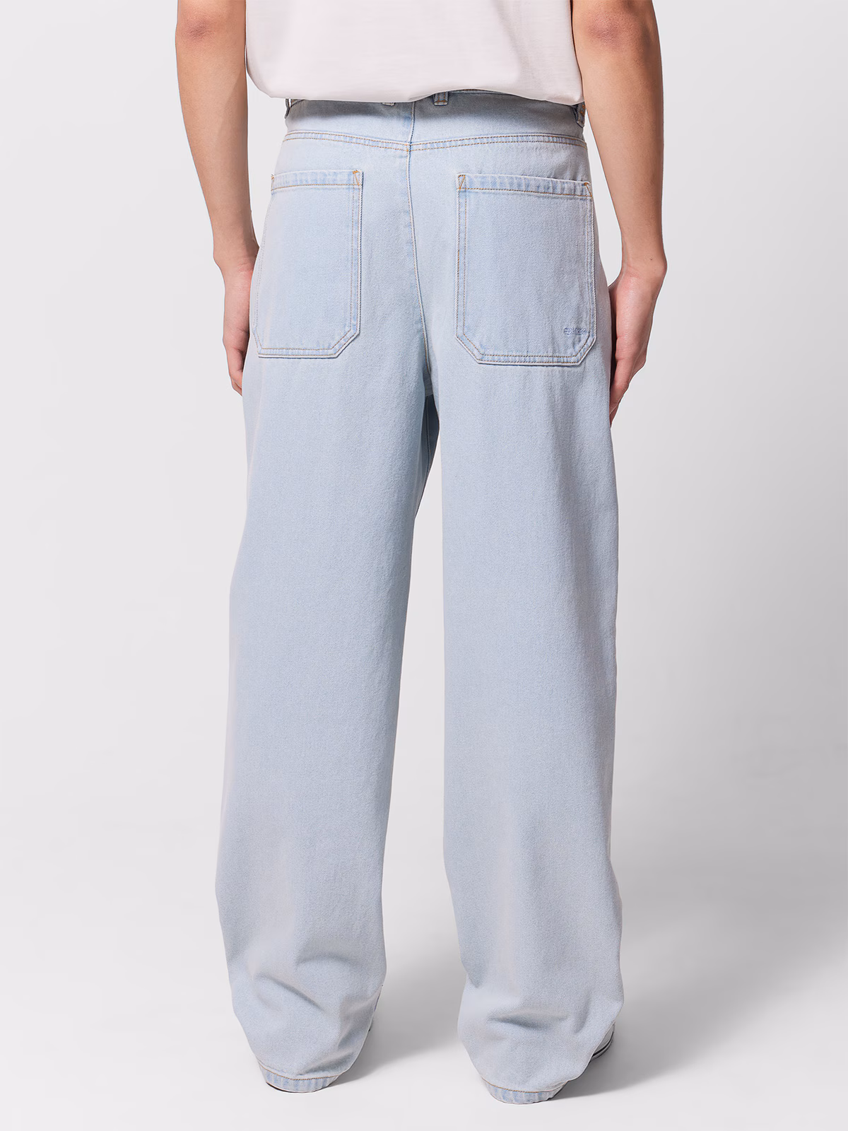 Jeansy baggy męskie Outhorn - niebieskie