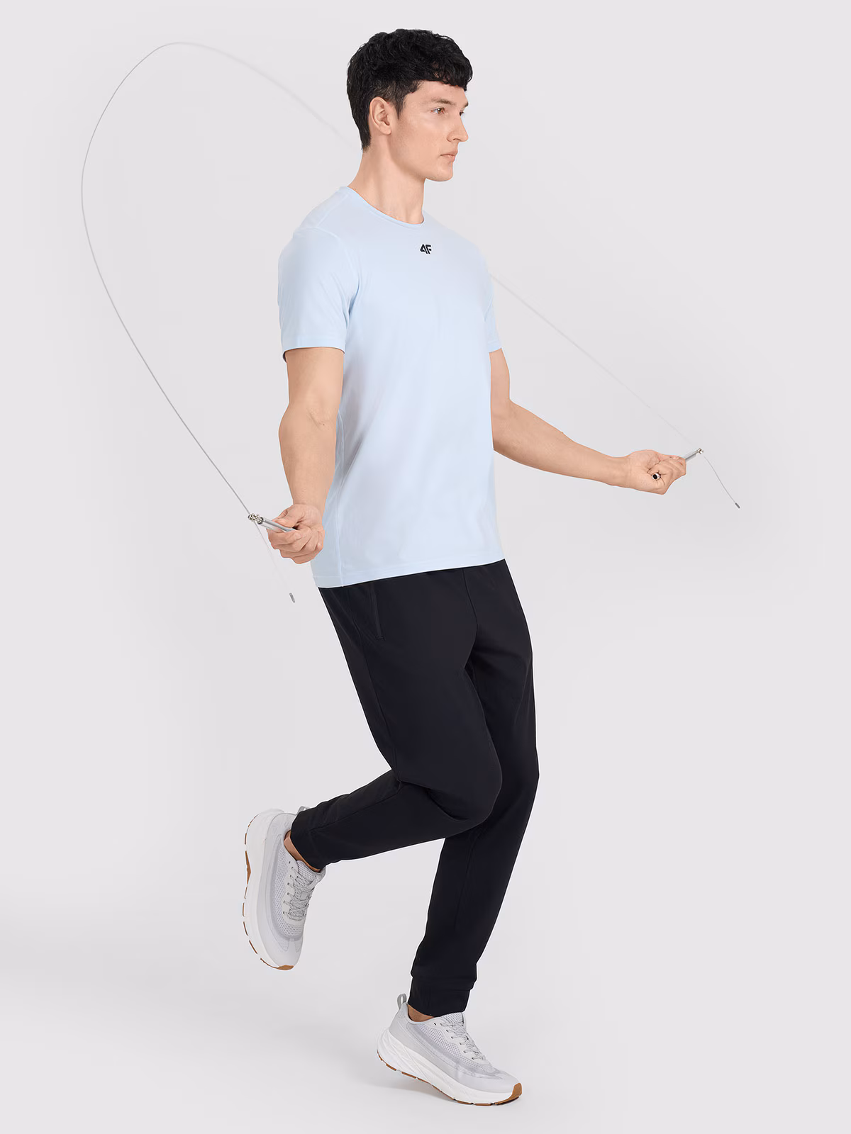 Koszulka treningowa szybkoschnąca męska - niebieska