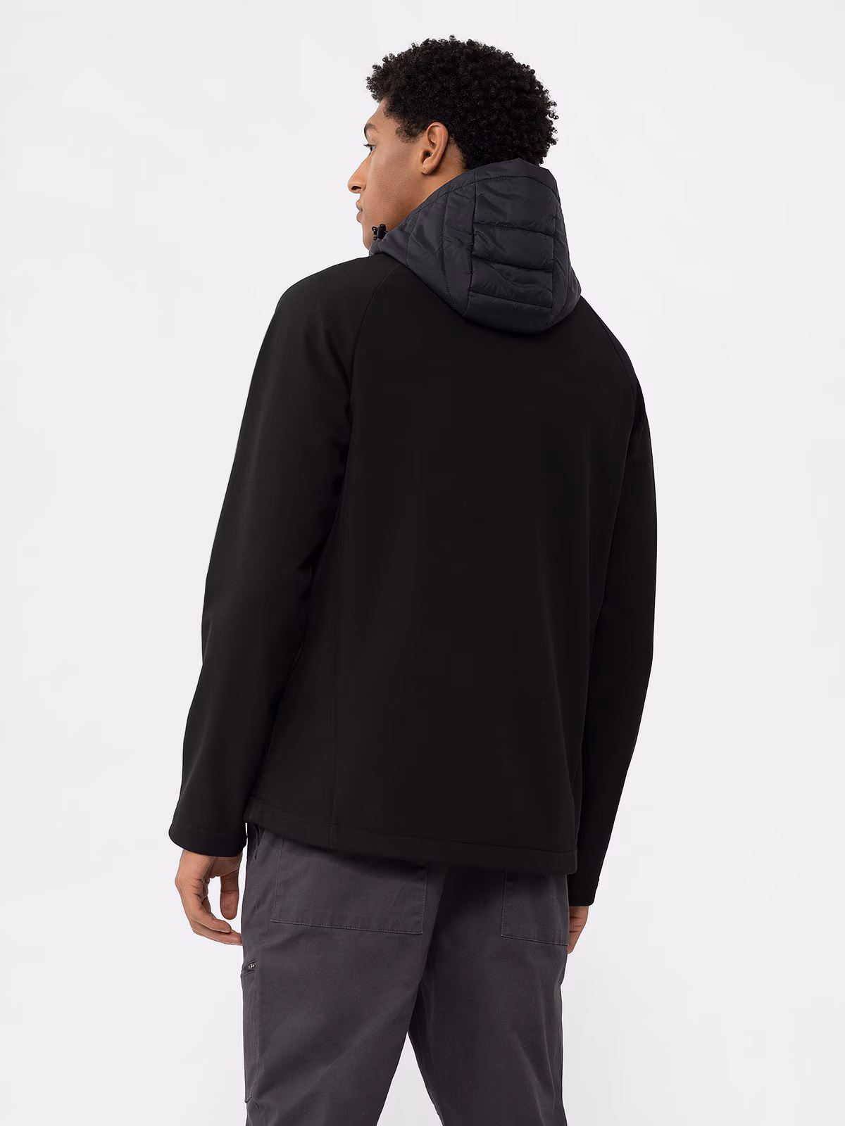 Kurtka softshell wiatroodporna membrana 8000 męska - czarna