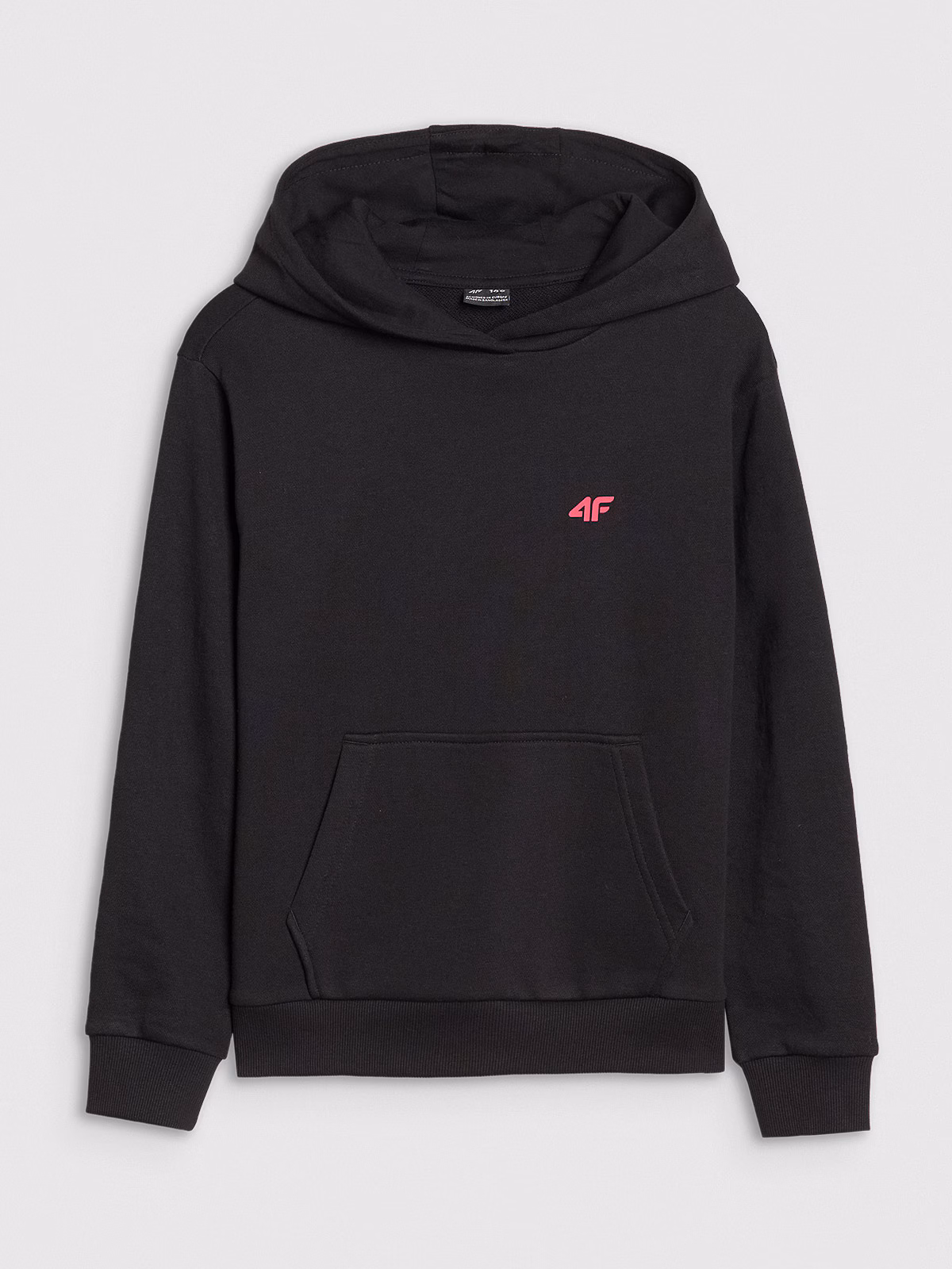 Bluza dresowa nierozpinana z kapturem dziewczęca - różowa