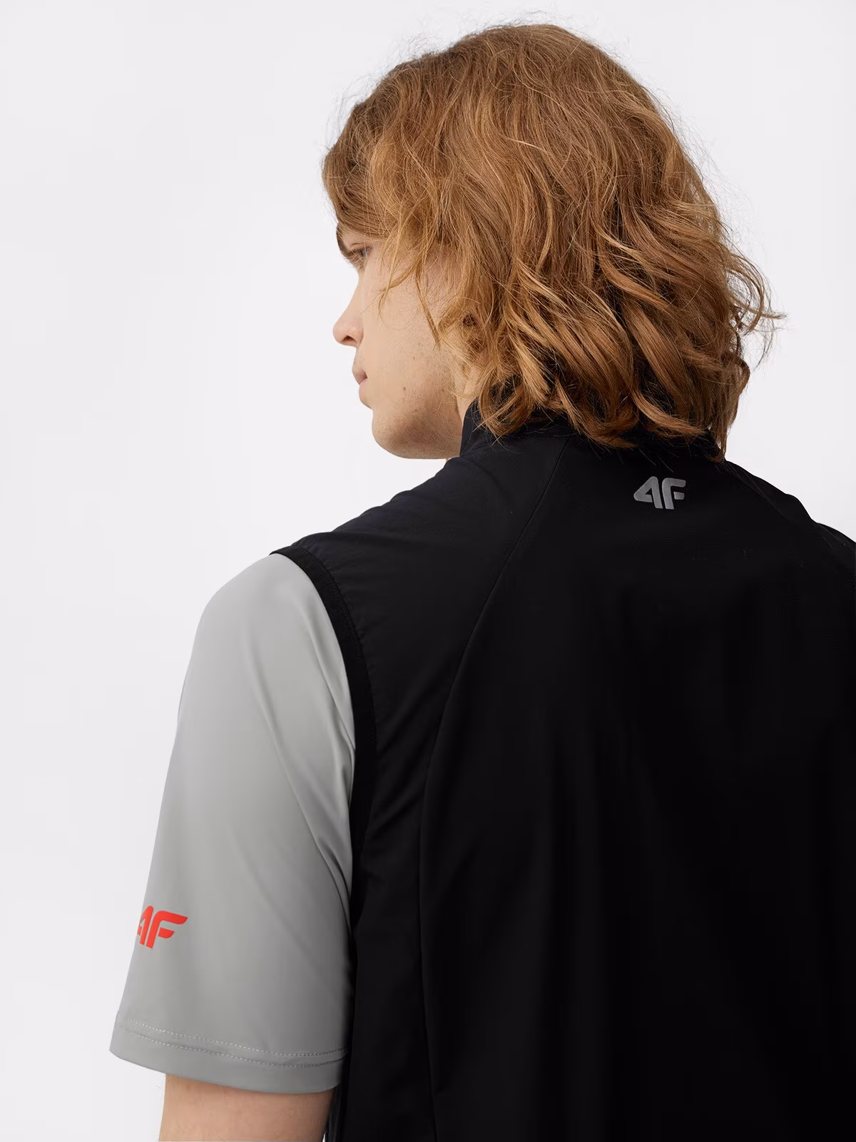 Bezrękawnik rowerowy rozpinany bez kaptura męski