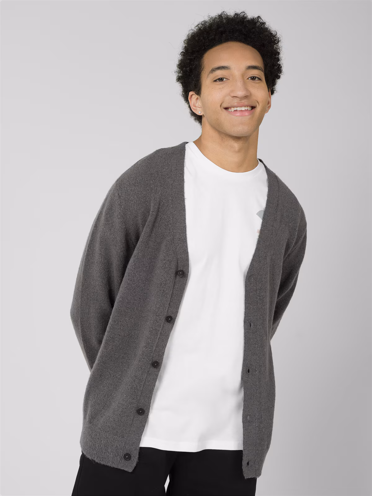 Sweter kardigan męski Outhorn - czarny