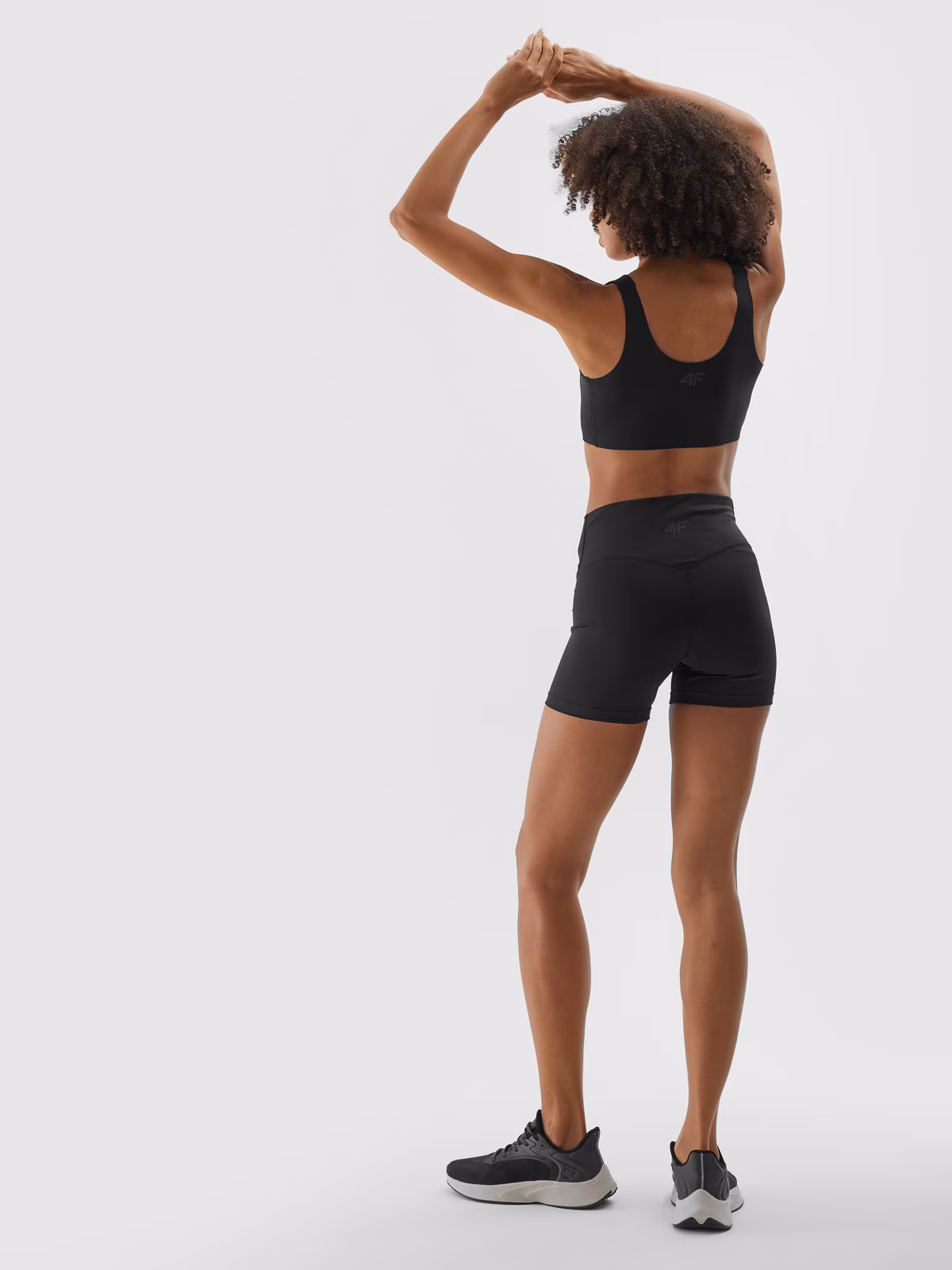 Legginsy krótkie treningowe damskie - czarne