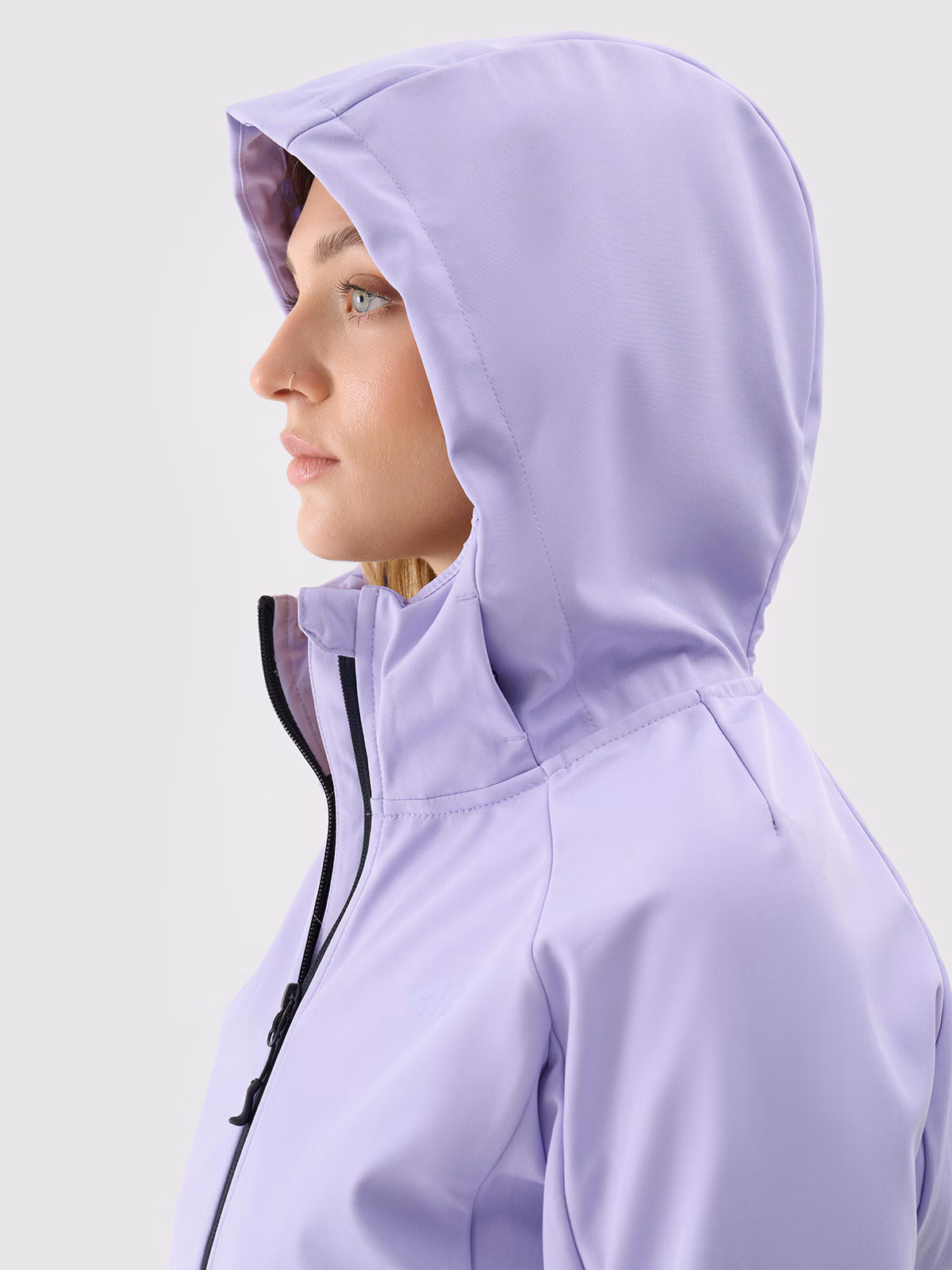Kurtka softshell wiatroodporna membrana 5000 damska - jasny fiolet