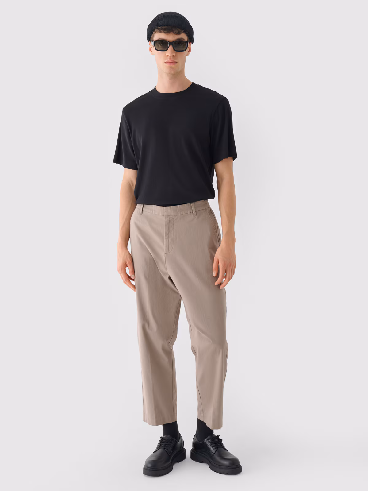 T-shirt z prążkowanej dzianiny męski Outhorn - biały