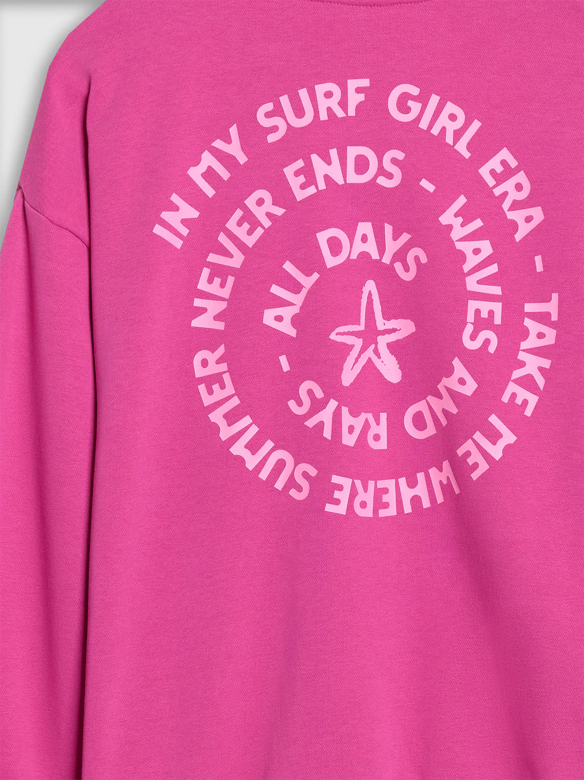 Bluza dresowa nierozpinana bez kaptura dziewczęca - różowa