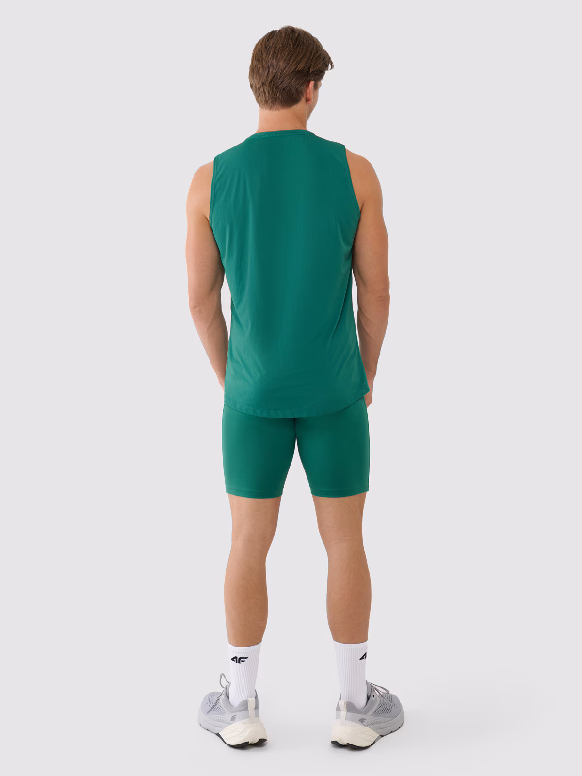 Legginsy krótkie treningowe męskie - żółte