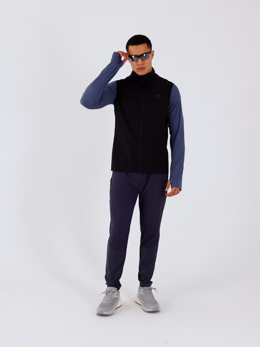 Bezrękawnik do biegania w terenie męski - czarny