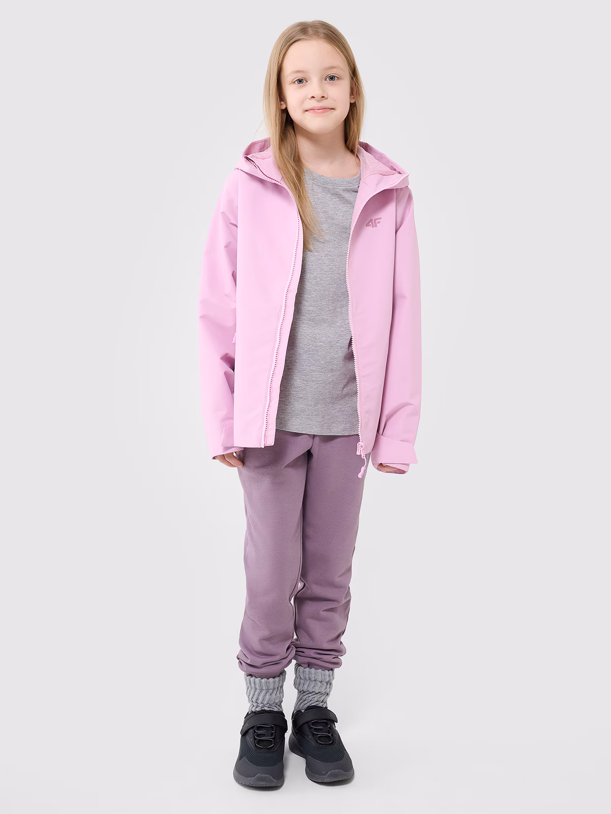 Kurtka przejściowa membrana 5000 dziecięca - czarna