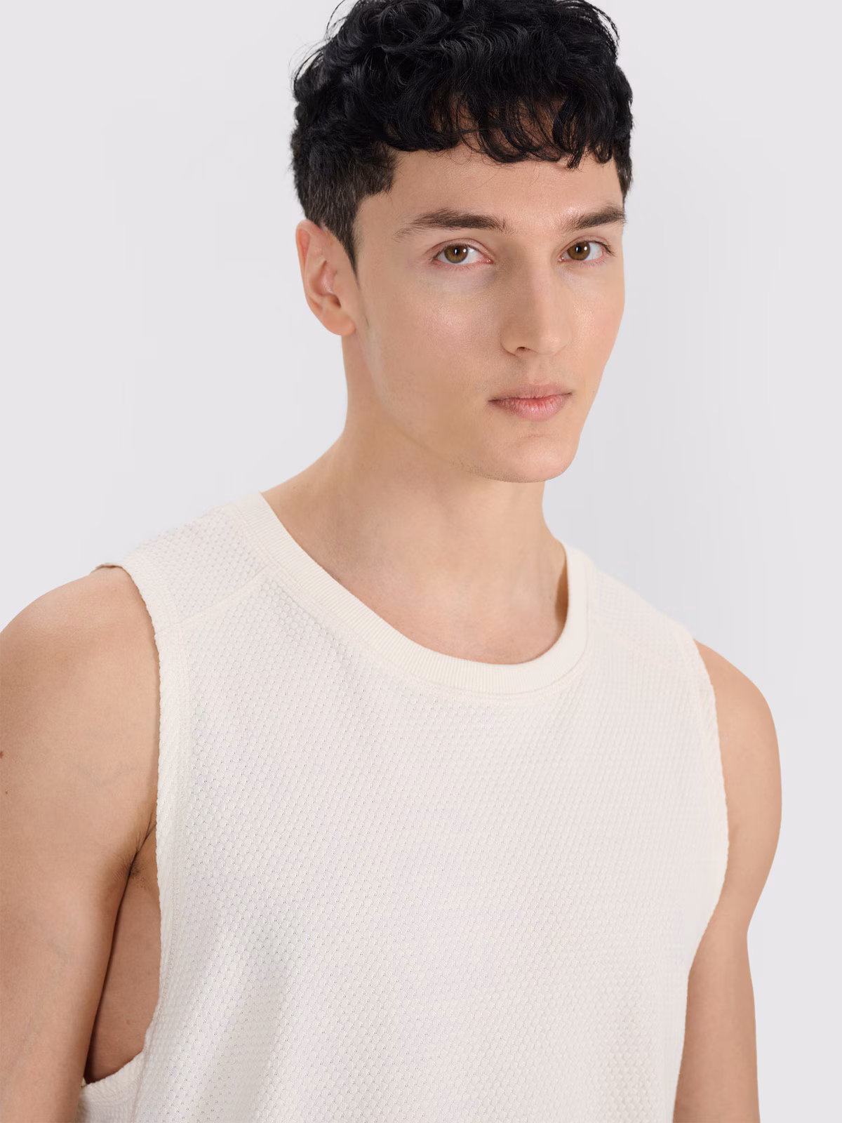 Tank top oversize męski - biały