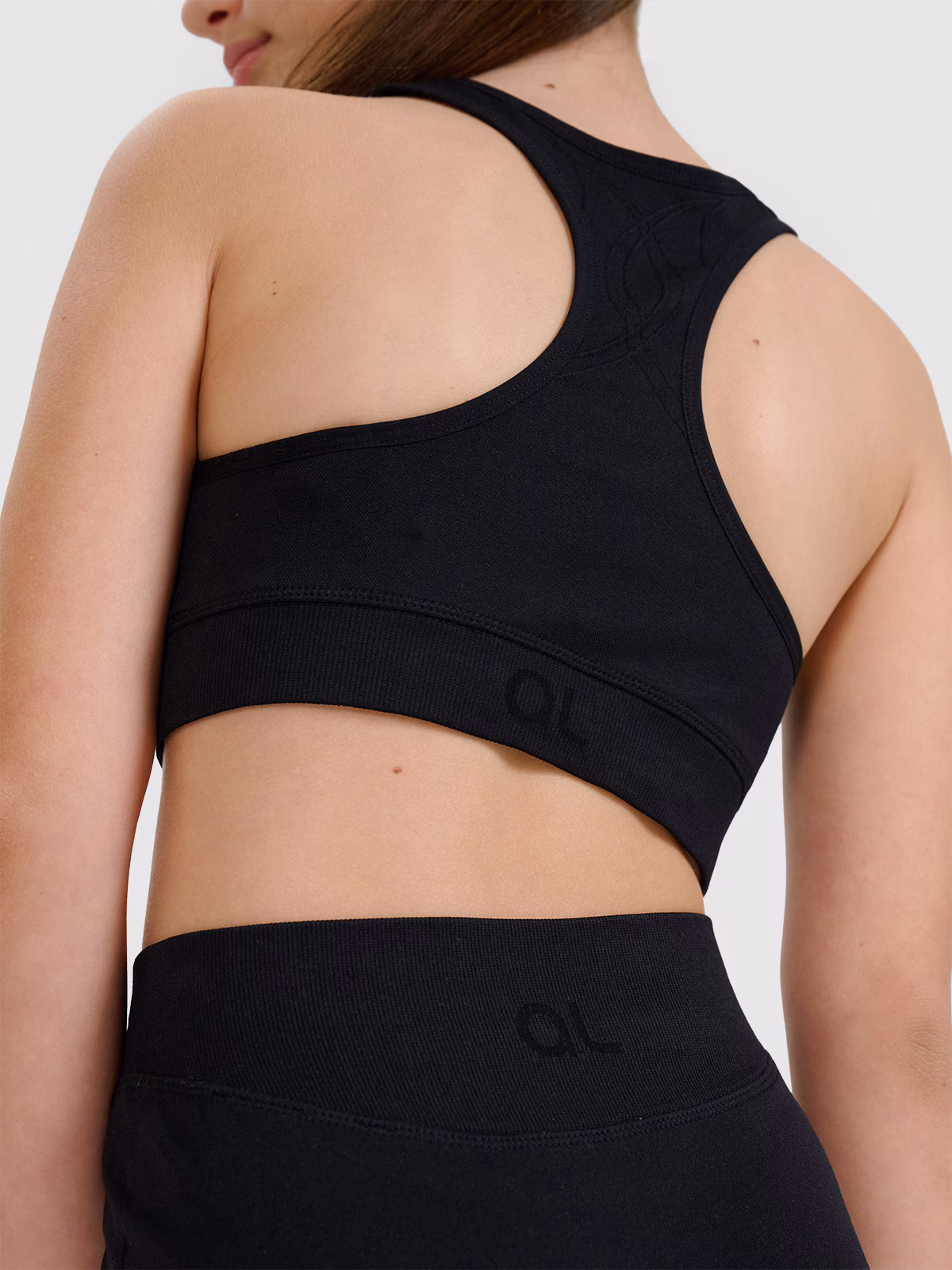 Crop top sportowy szybkoschnący dziewczęcy 4F JUNIOR x Anna Lewandowska - fioletowy