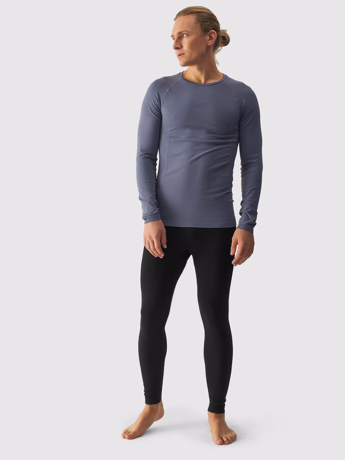 Bielizna termoaktywna bezszwowa (góra) męska - czarna