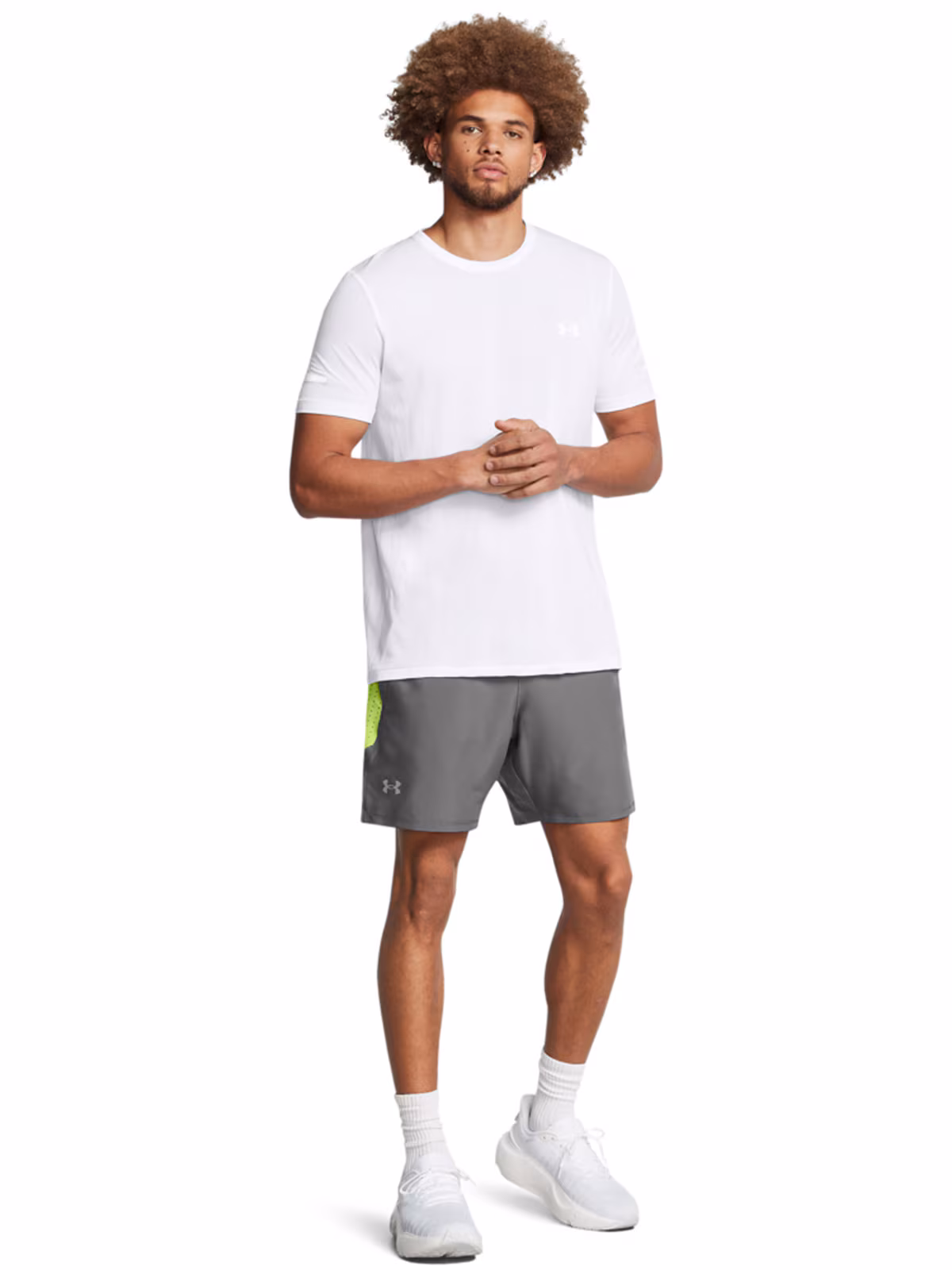 Spodenki do biegania męskie  Under Armour UA Launch Pro 2n1 7'' Shorts - szare