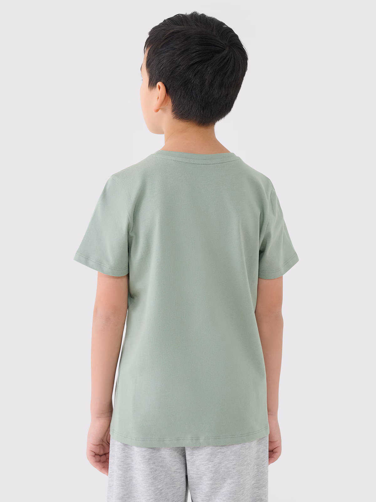 T-shirt z nadrukiem chłopięcy - turkusowy