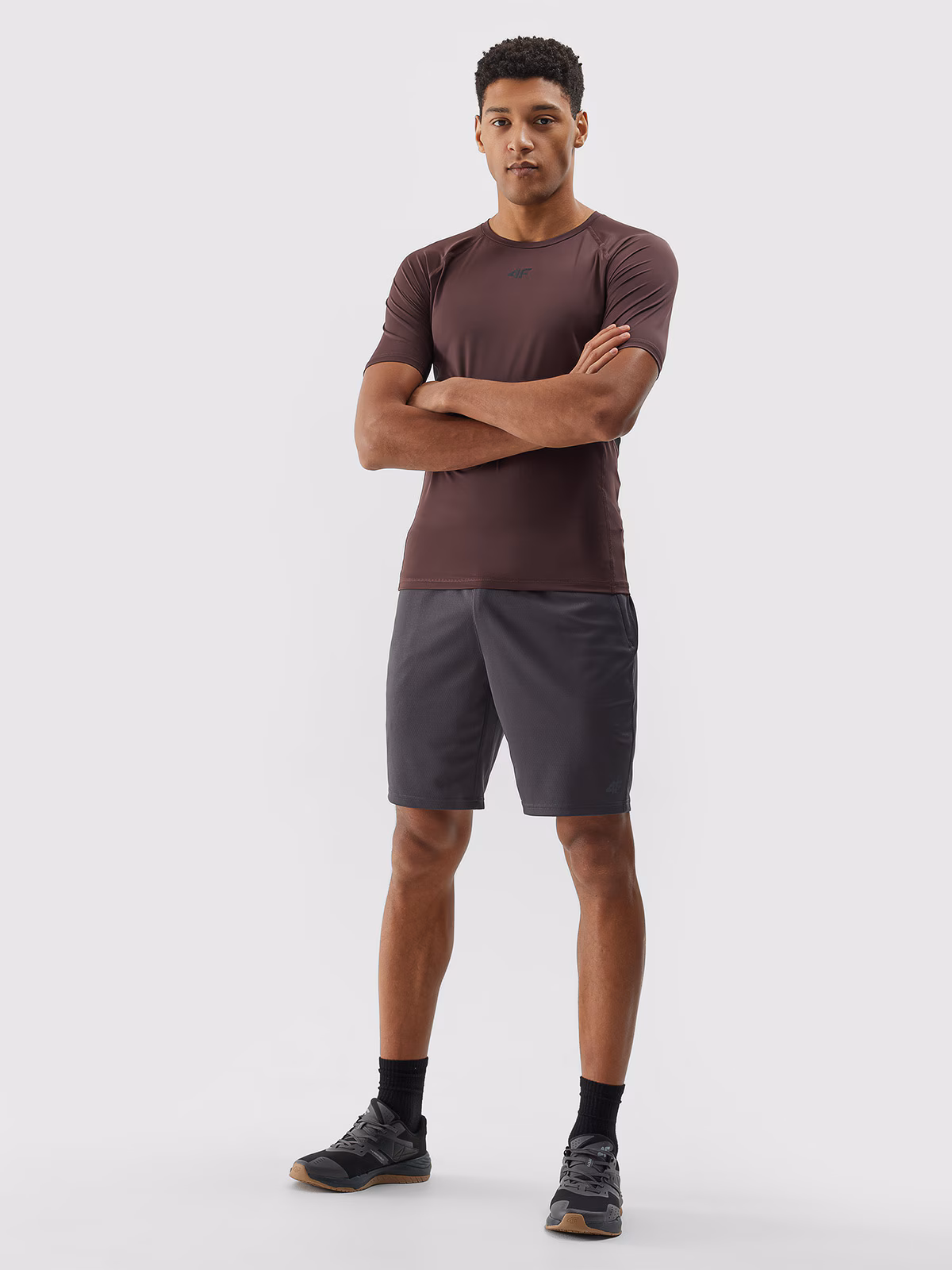 Spodenki treningowe szybkoschnące męskie - szare