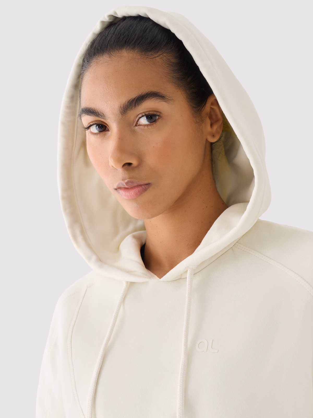 Bluza dresowa z kapturem damska 4F x Anna Lewandowska - beżowa