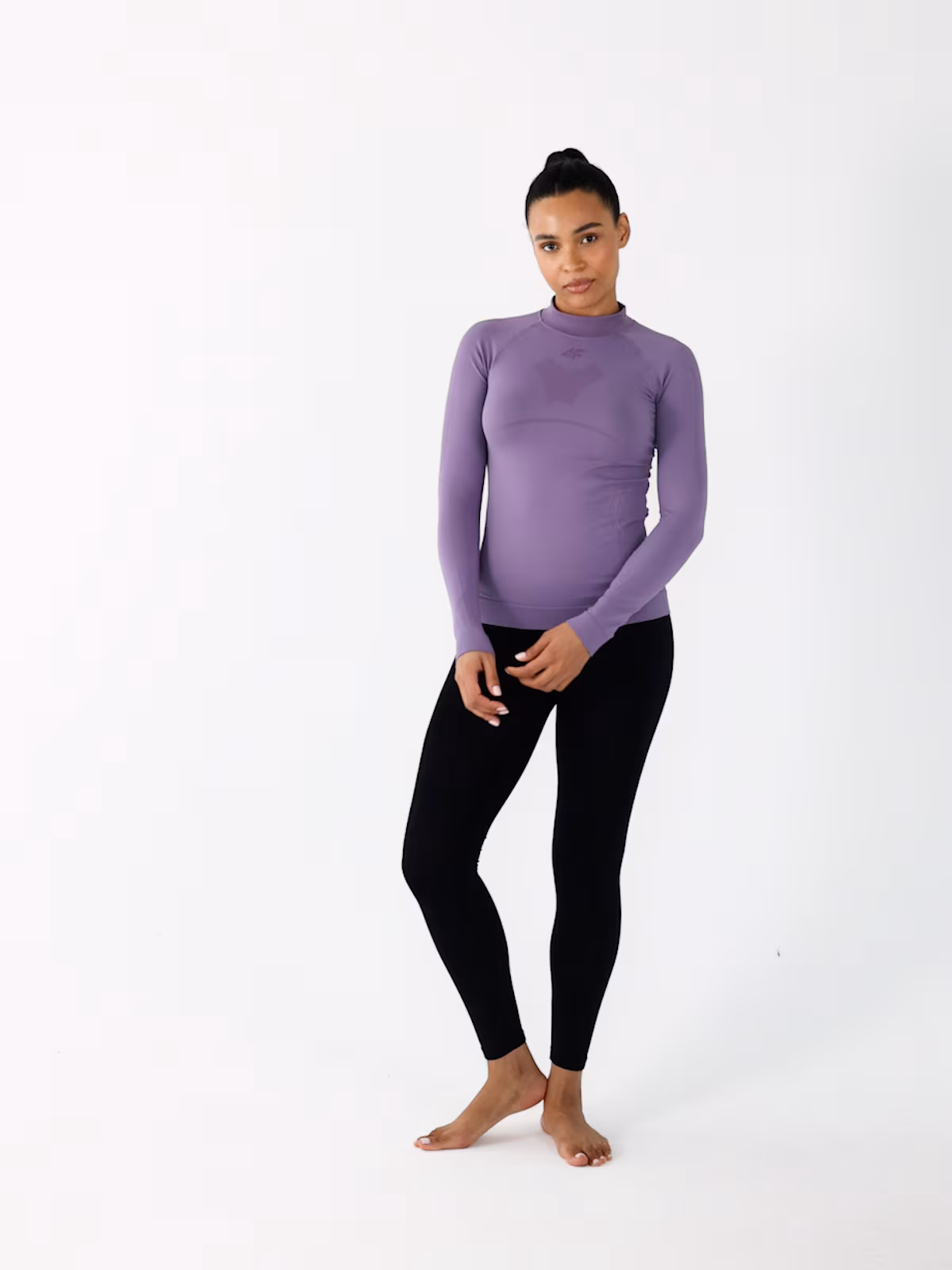 Bielizna termoaktywna bezszwowa (góra) damska - brązowa