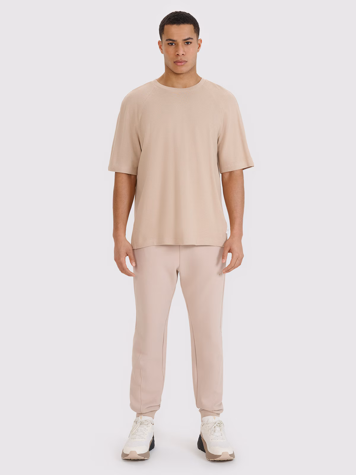 T-shirt oversize z modalem męski - biała