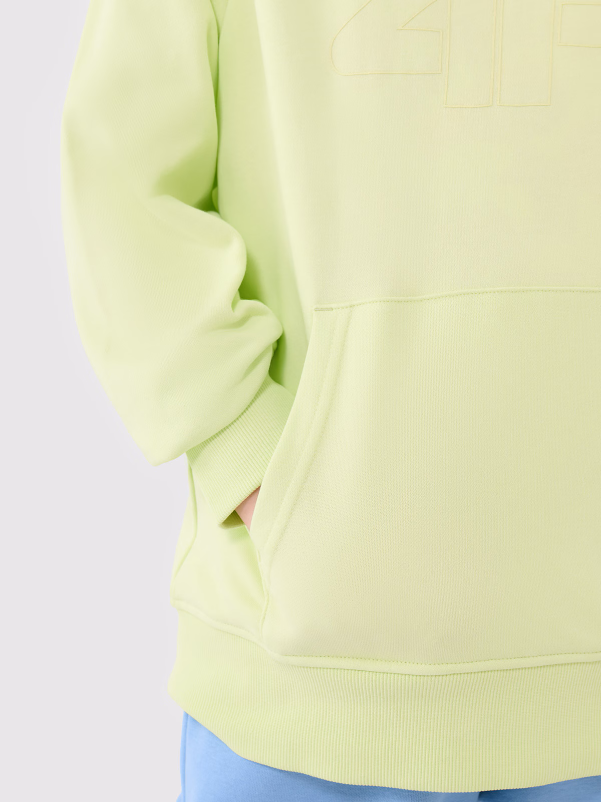 Bluza dresowa nierozpinana z kapturem chłopięca - pomarańczowa